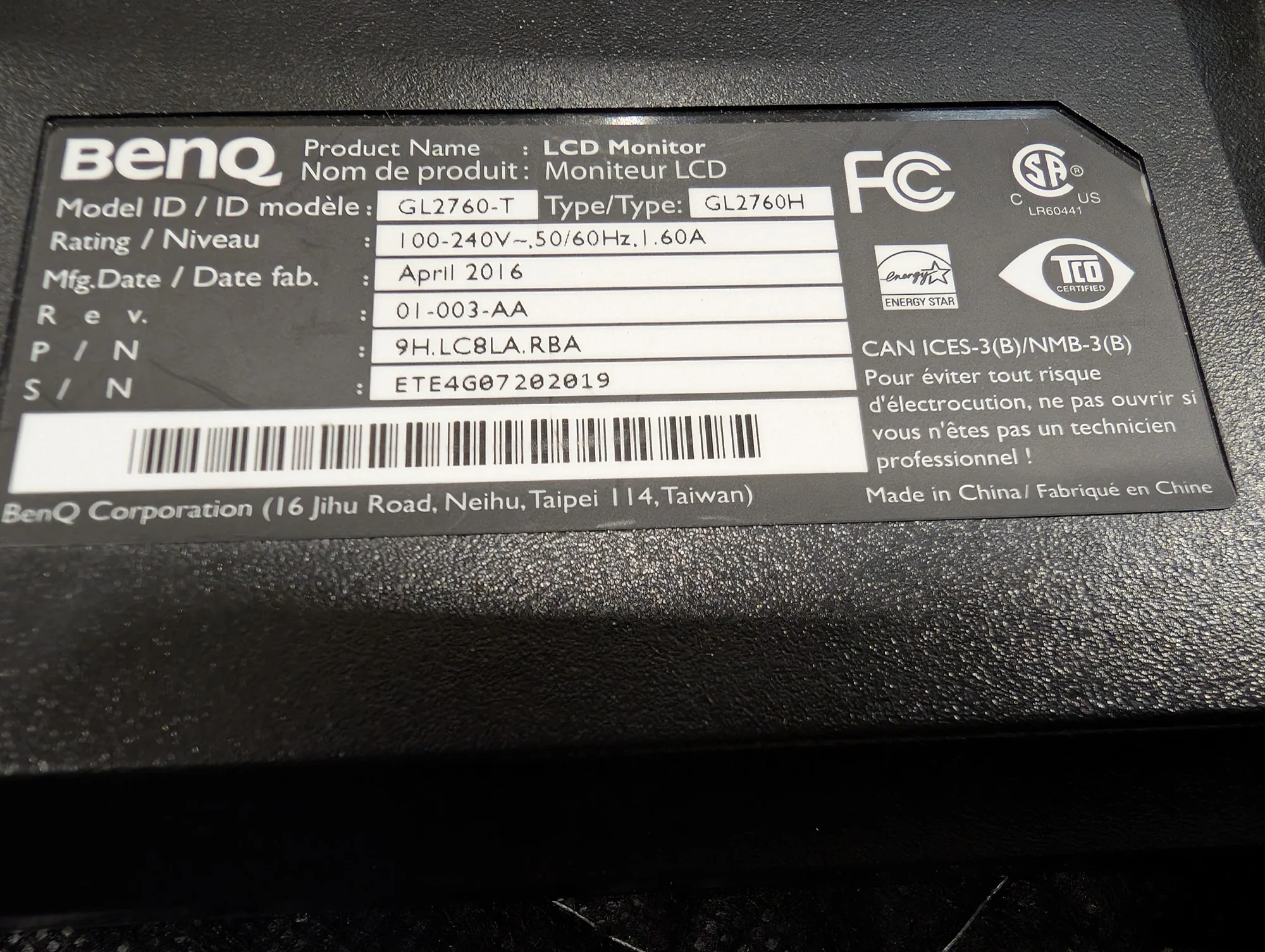 BenQ GL2760H 27-inch Full HD LCD LED Monitor with HDMI Input - Image 2