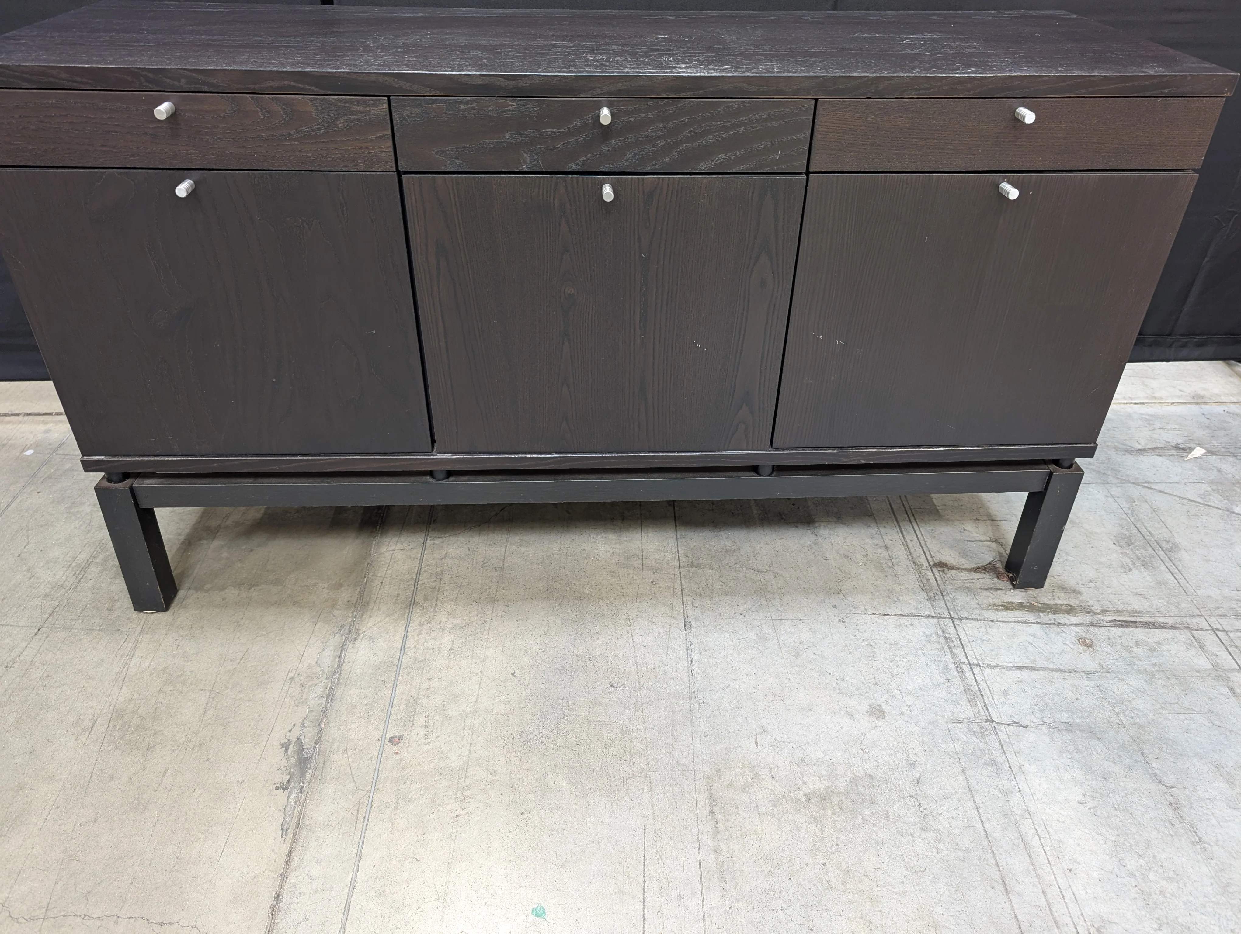Sleek Black Credenza - Image 2
