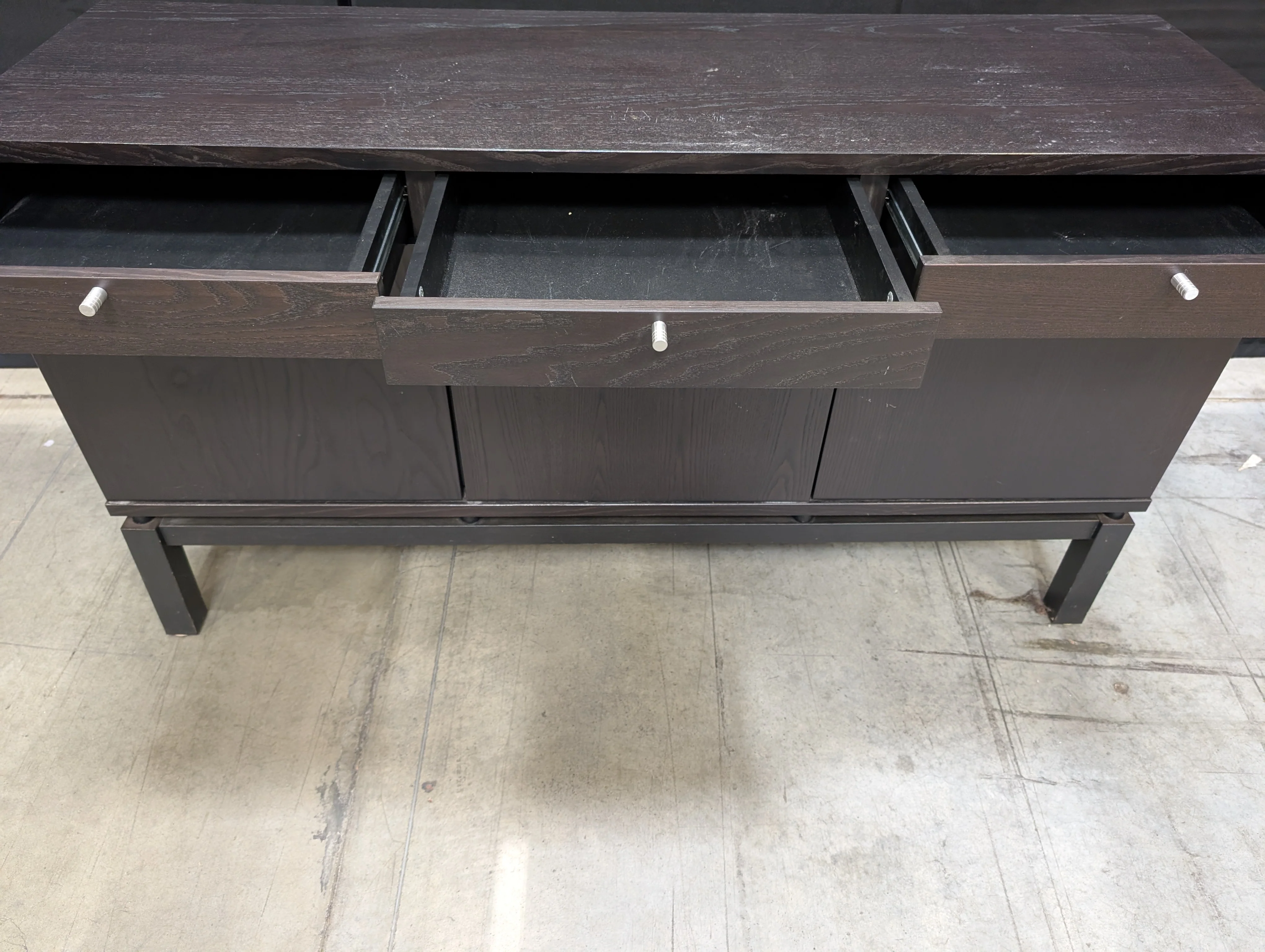 Sleek Black Credenza - Image 3