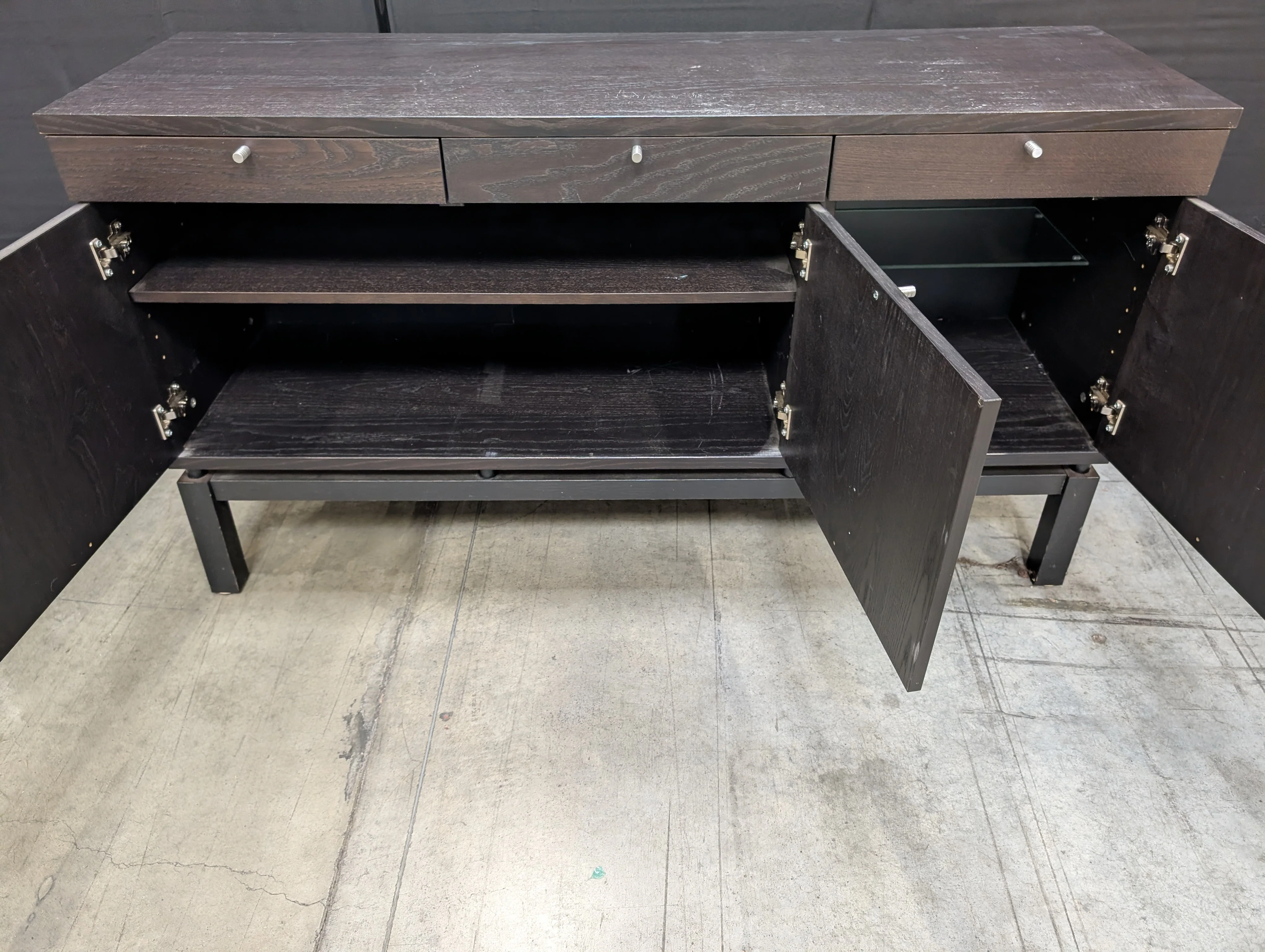 Sleek Black Credenza - Image 4