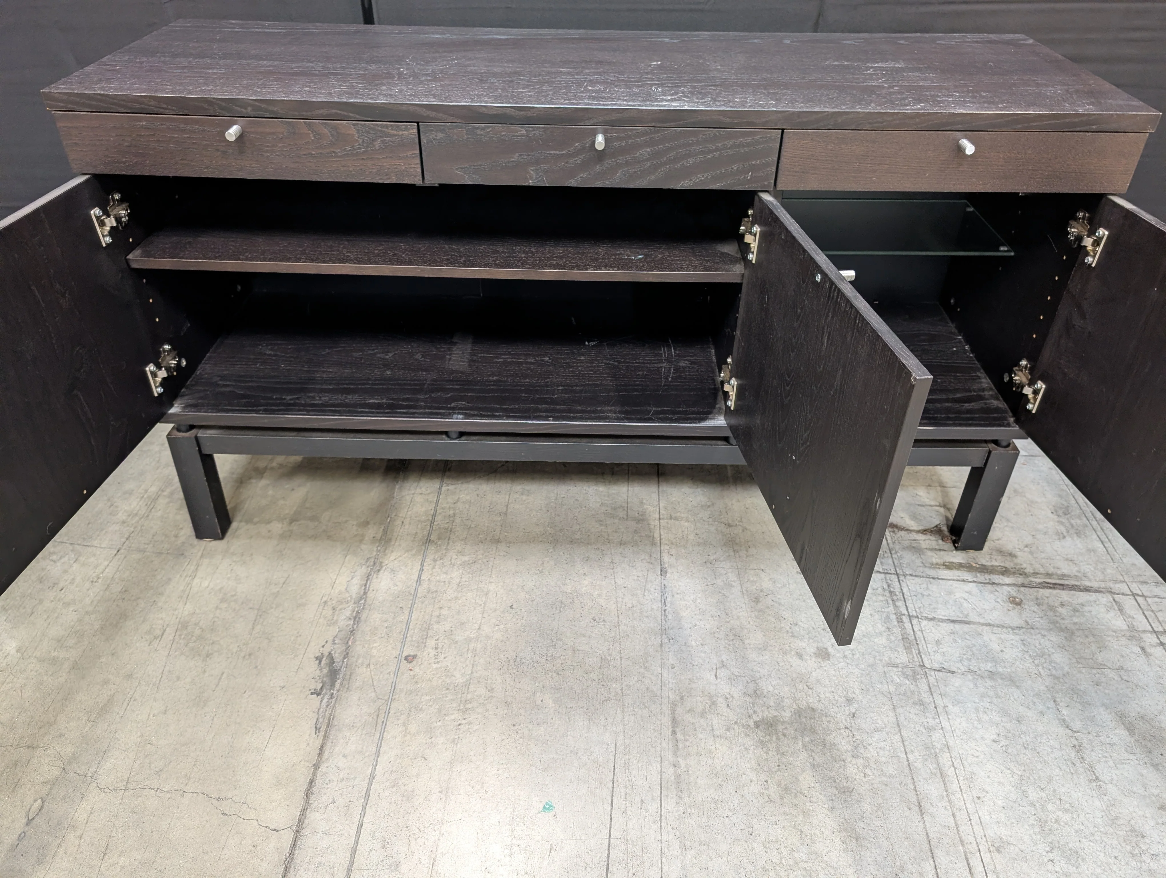 Sleek Black Credenza - Image 5