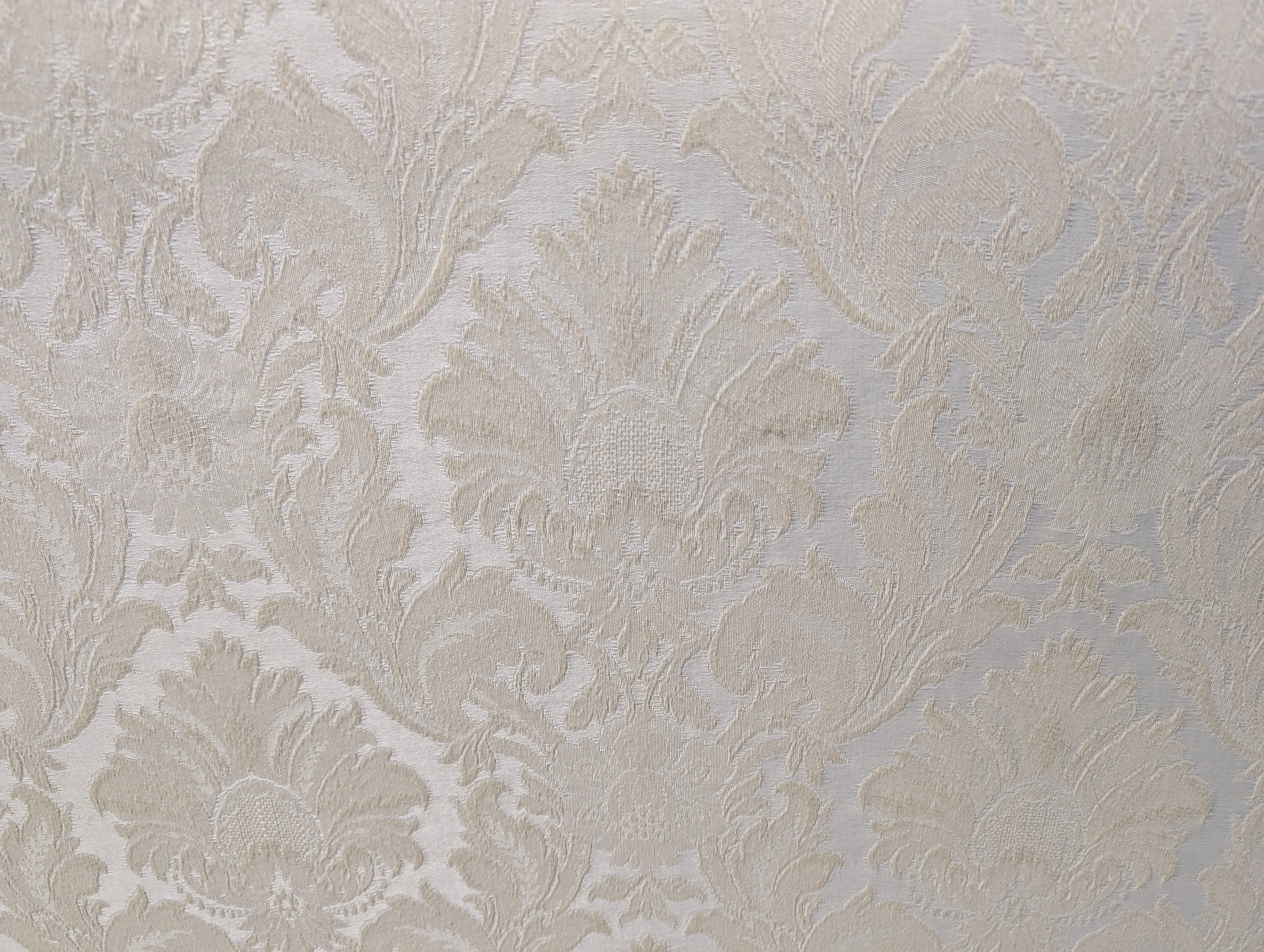 Damask Pattern Off-White Fabric Sofa - Image 7