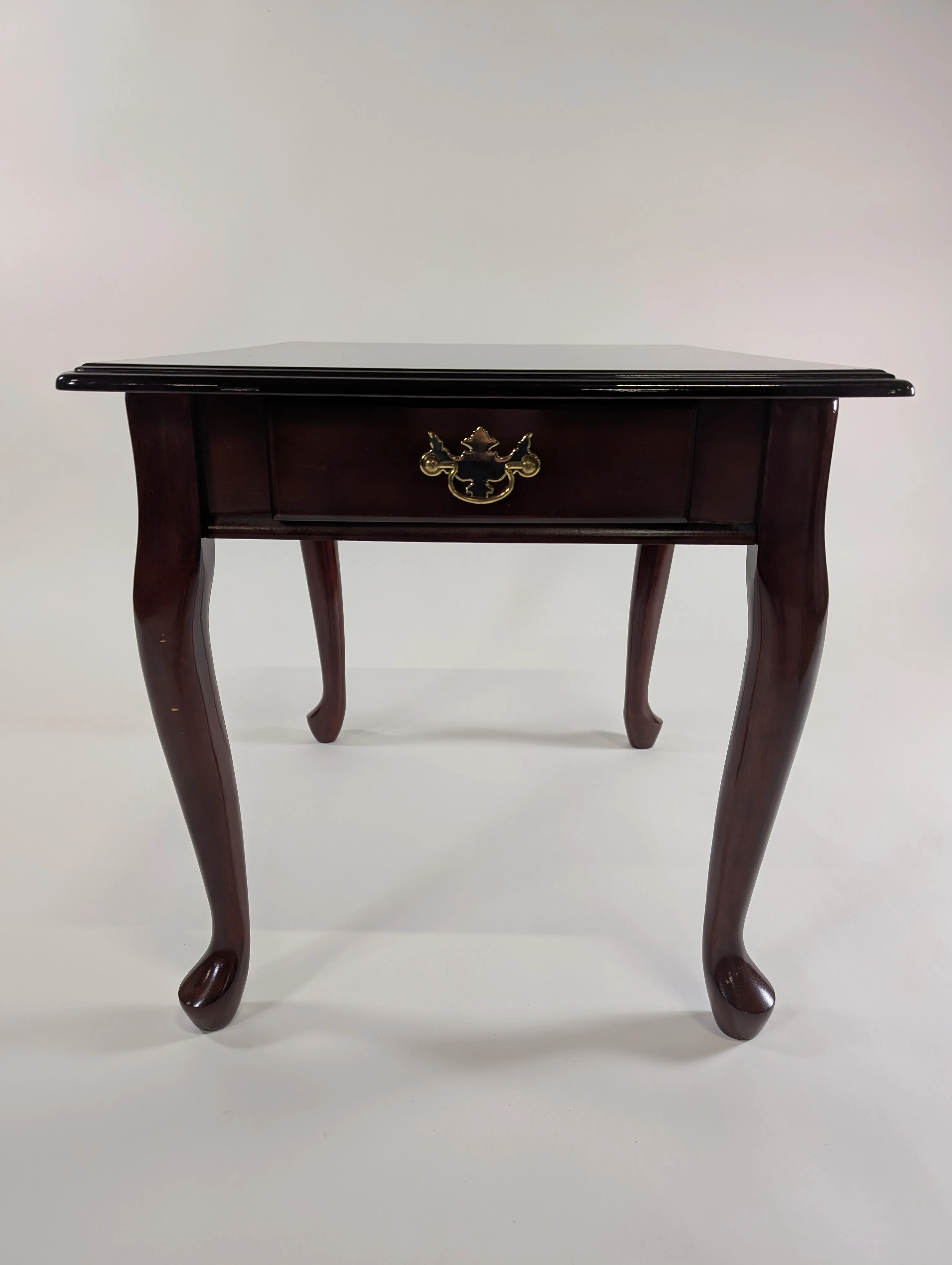 Traditional Dark Wood Side Table - Image 2