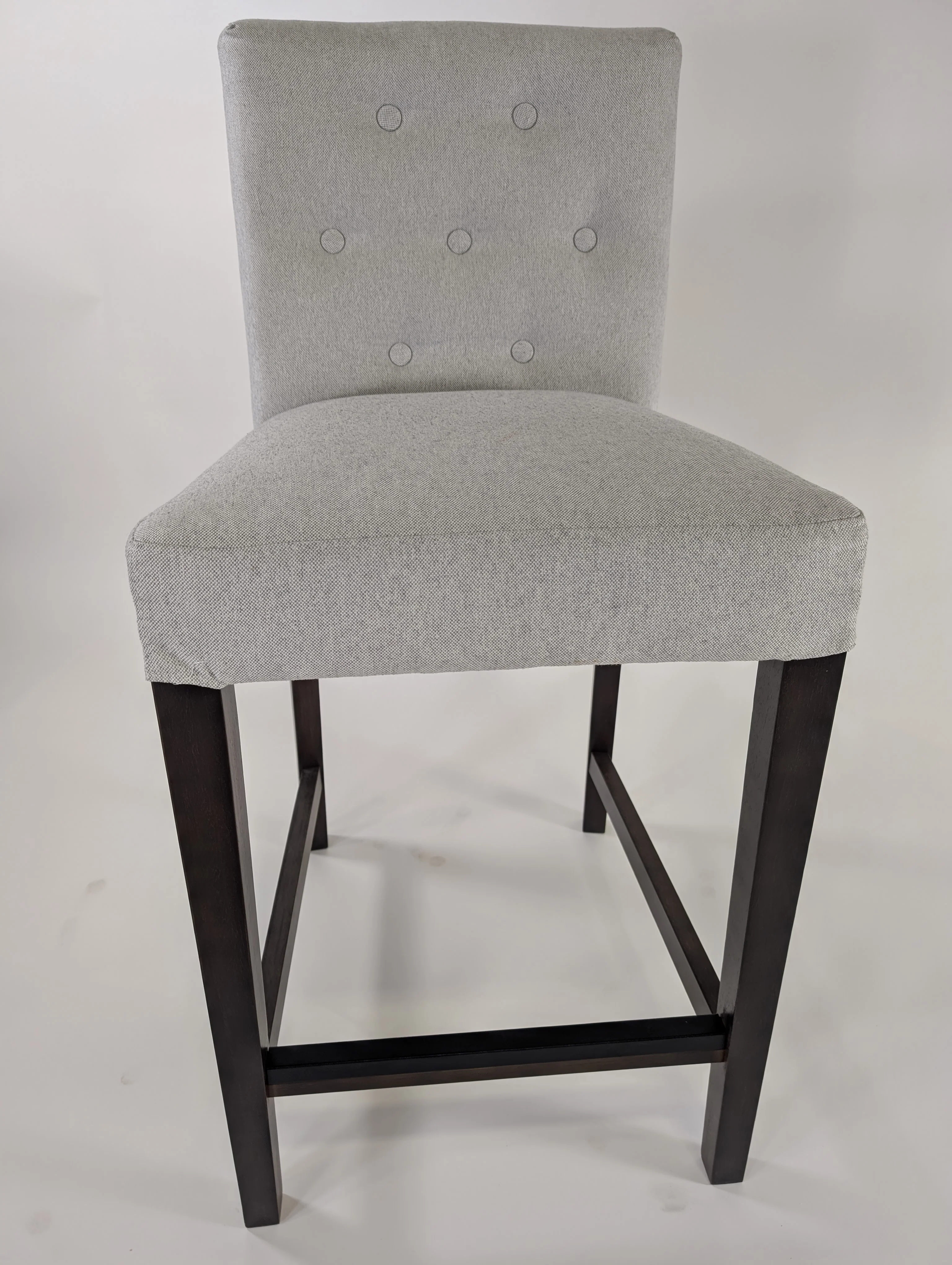 Stylish Light Beige Fabric Upholstered Dining Chair with Button Tufting - Image 2