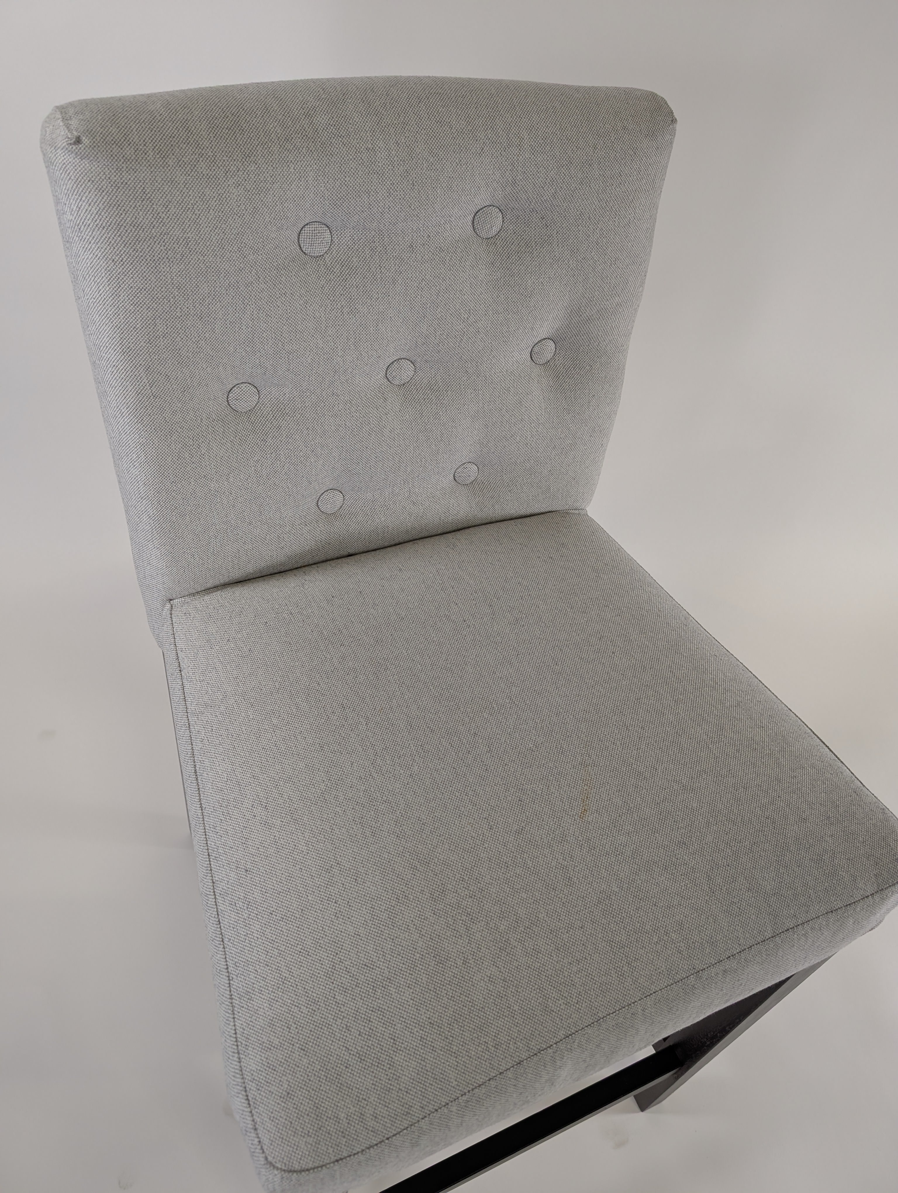 Stylish Light Beige Fabric Upholstered Dining Chair with Button Tufting - Image 3