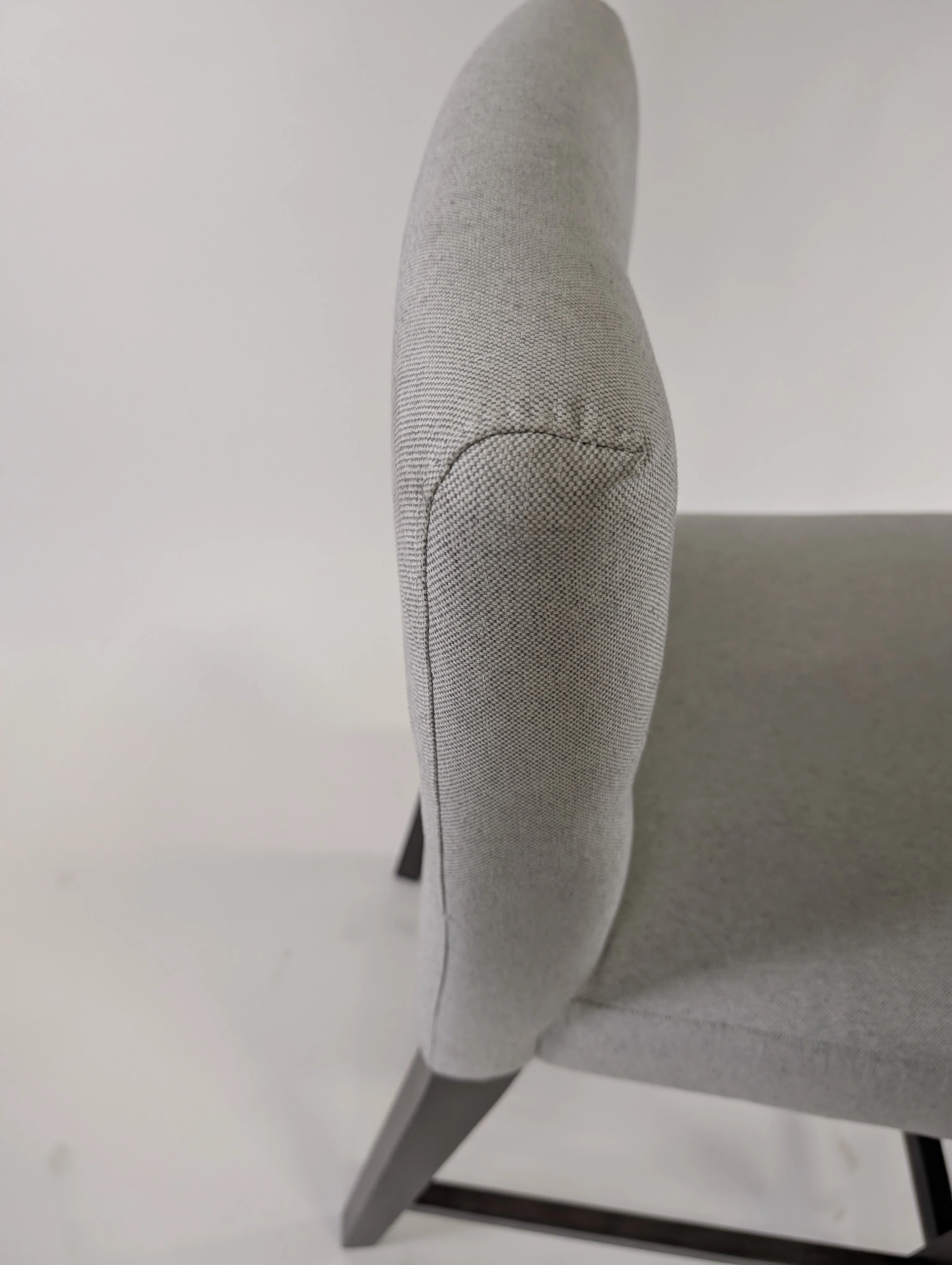 Stylish Light Beige Fabric Upholstered Dining Chair with Button Tufting - Image 4
