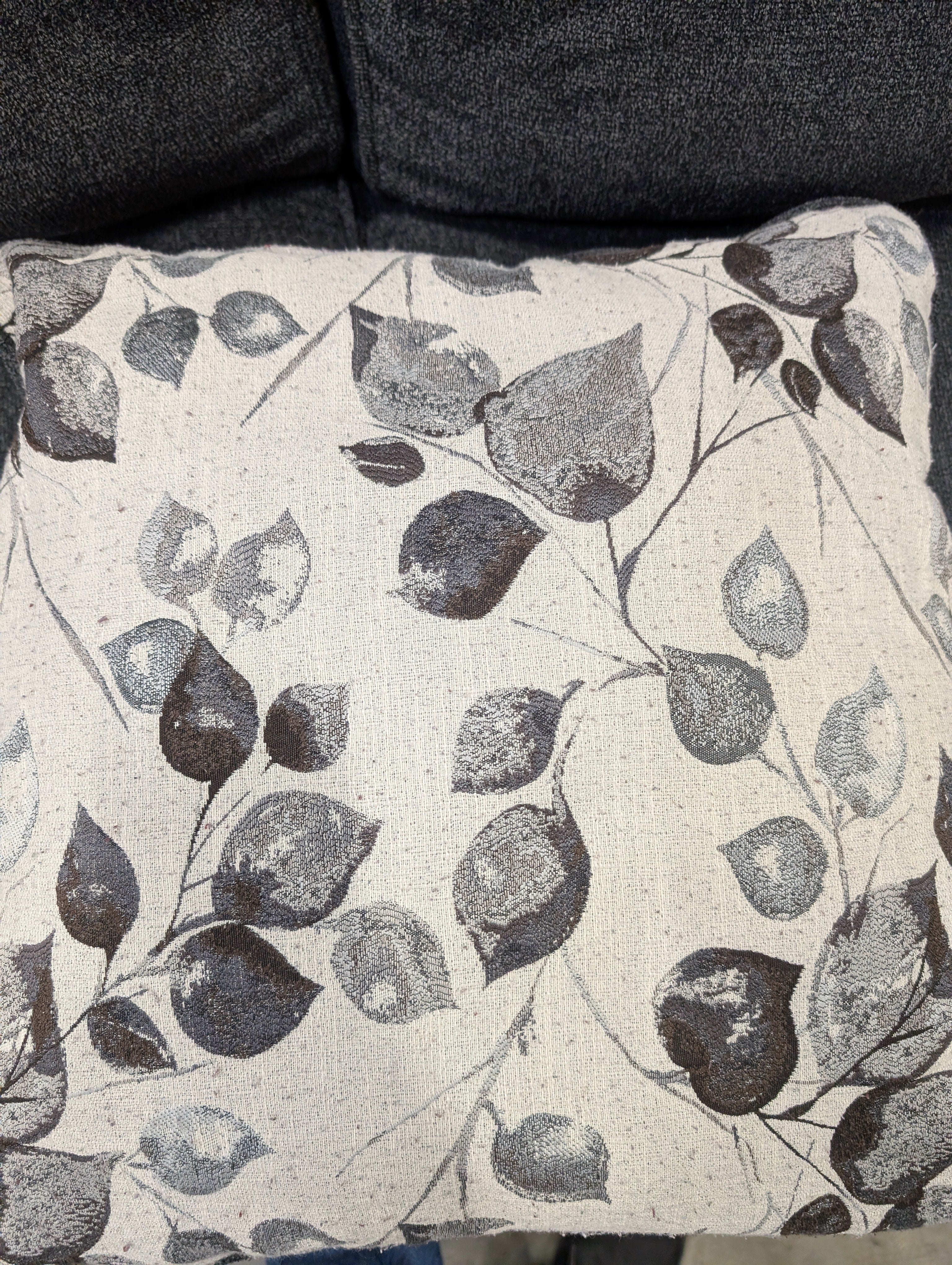 Contemporary Charcoal Fabric Sofa - Image 4