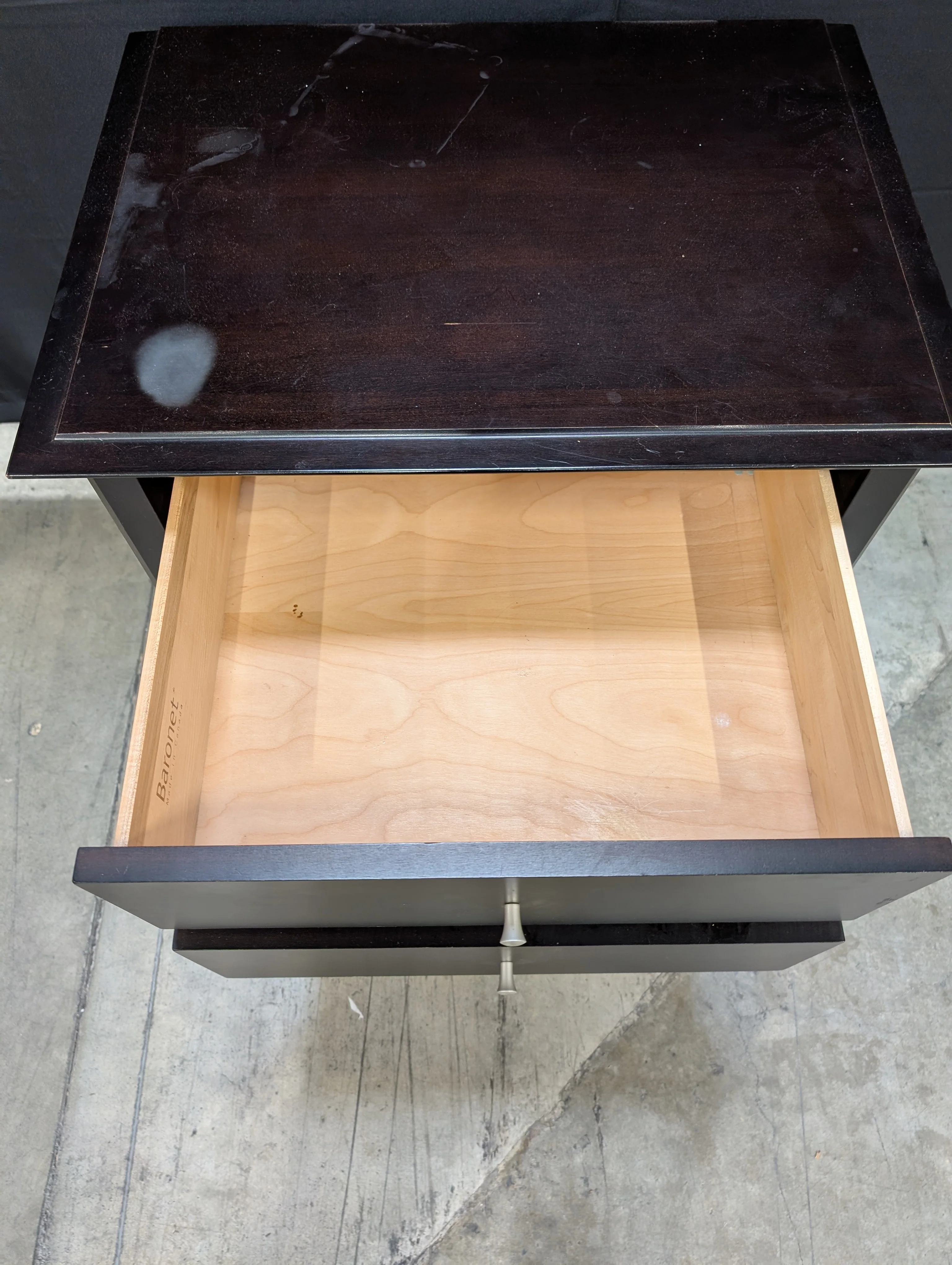 Dark Brown Baronet Wood Nightstand - Image 2