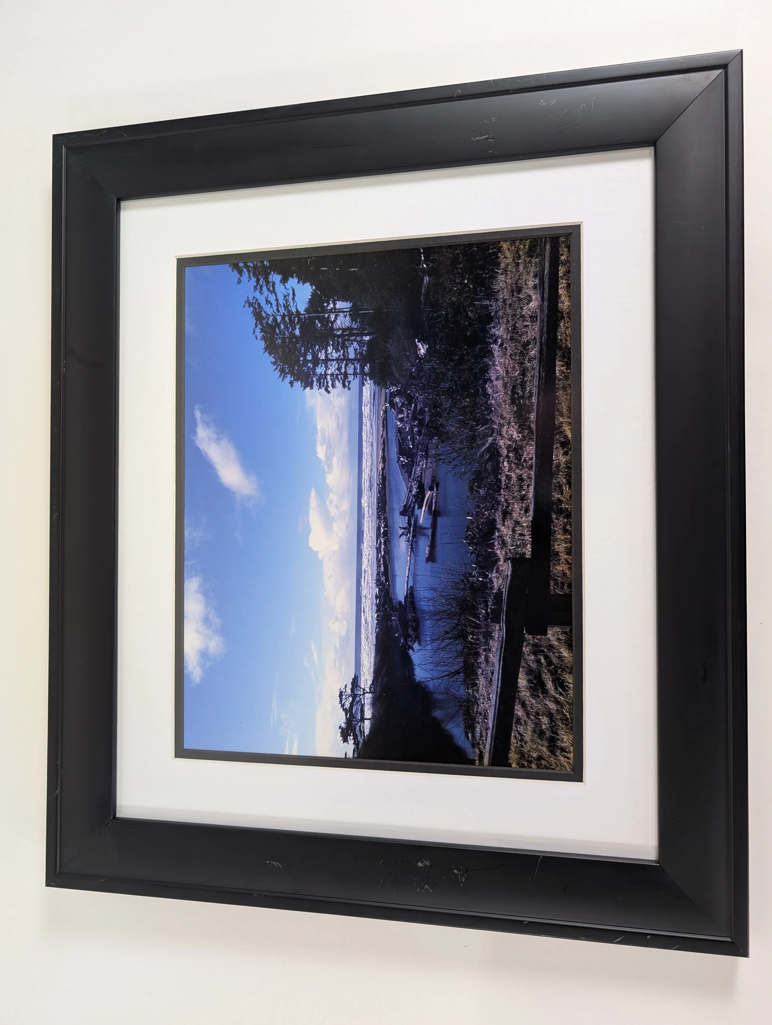 Sleek Black Picture Framed Beach Photo - Image 2