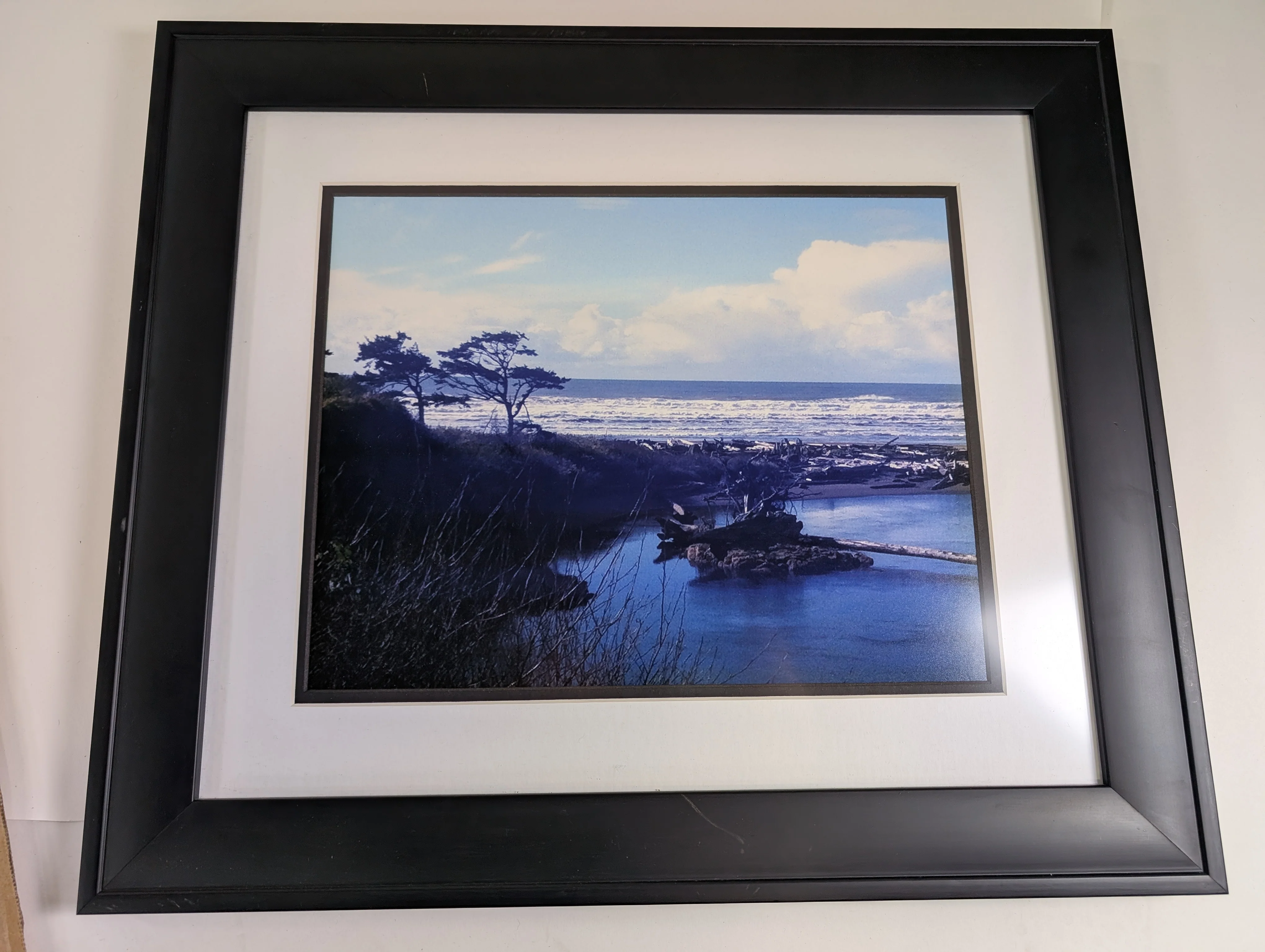 Sleek Black Picture Framed Beach Photo - Image 4