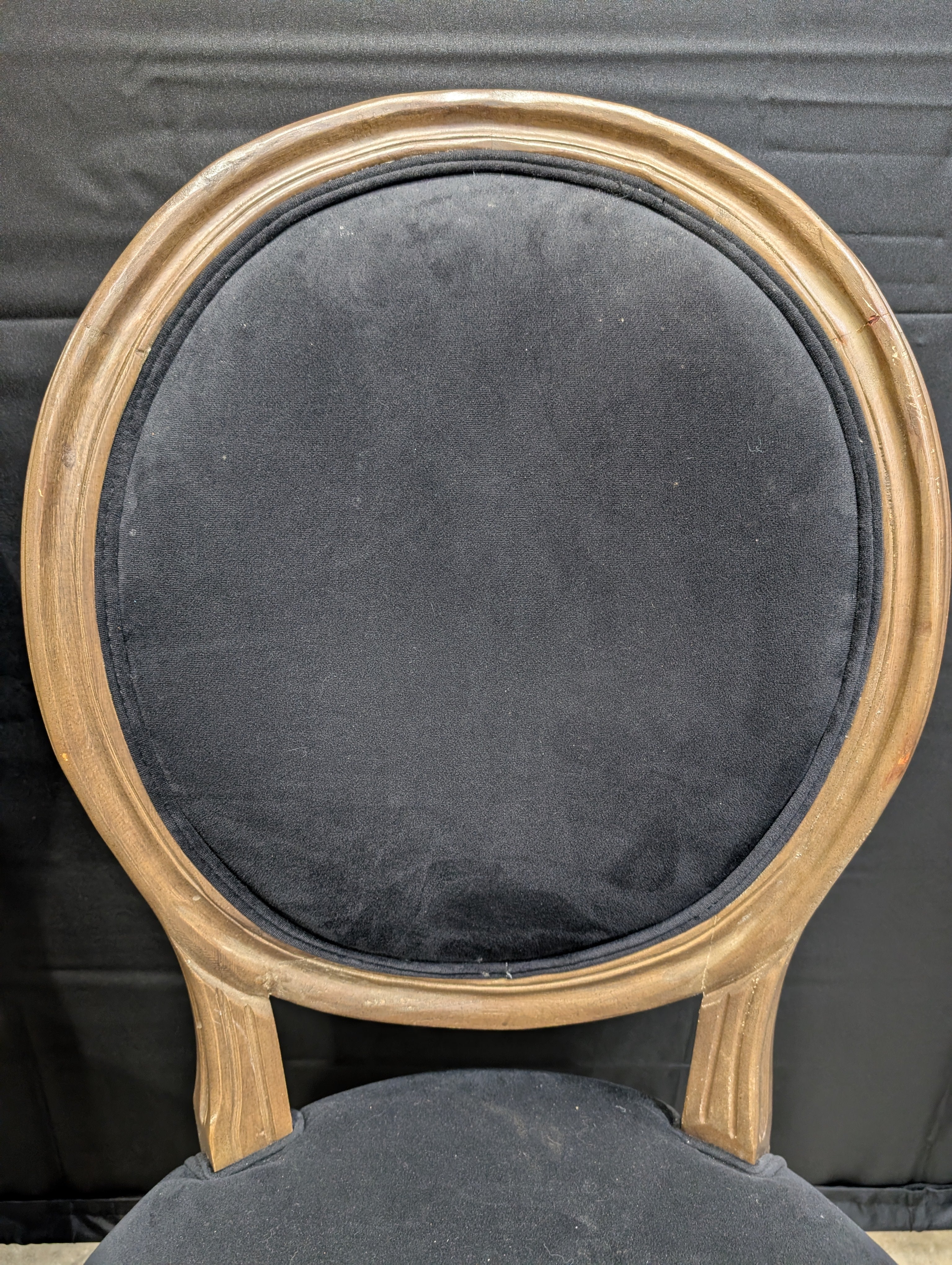 Pair of Traditional Dark Upholstered Wood Frame Chairs - Image 6
