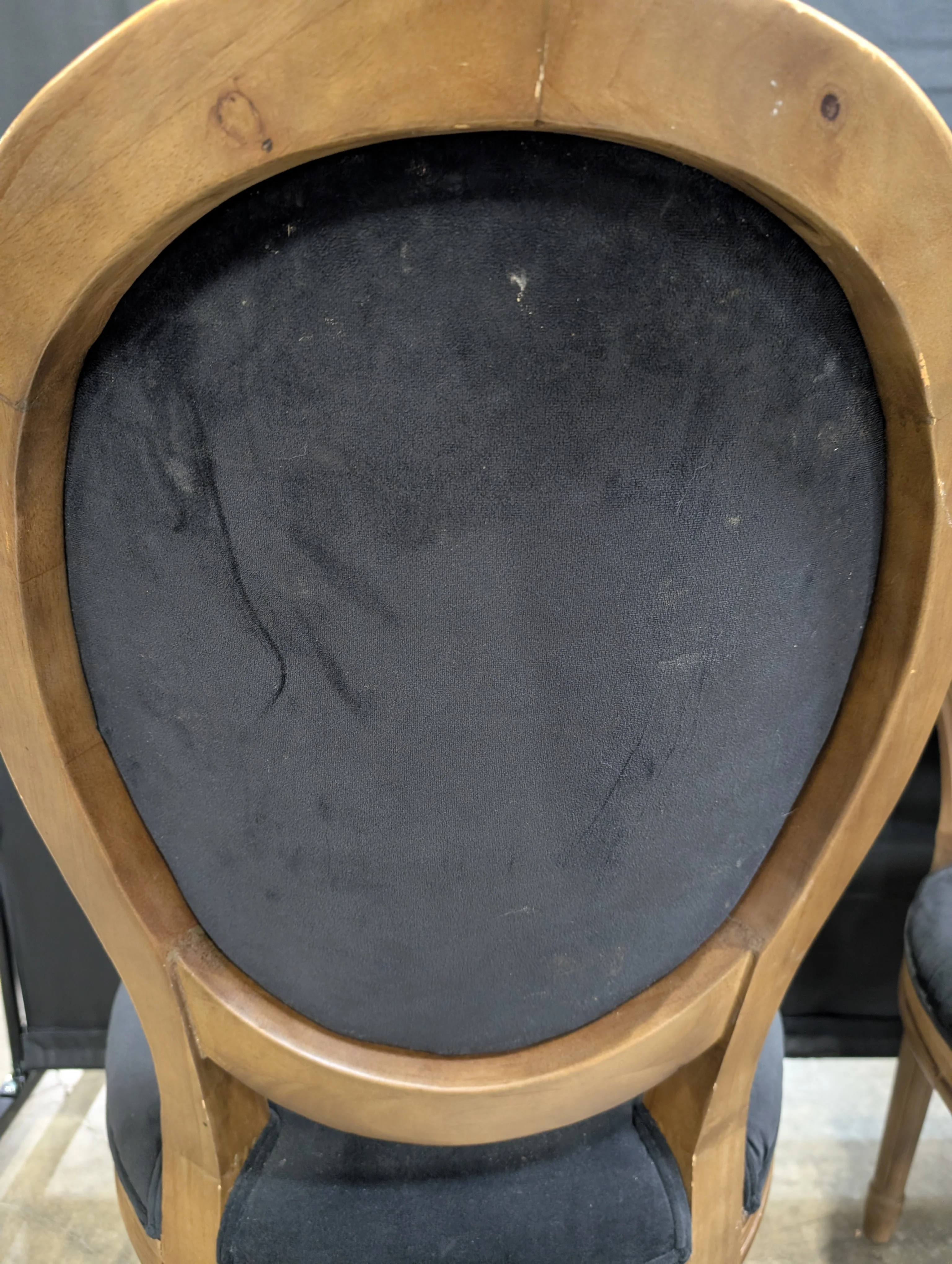 Pair of Traditional Dark Upholstered Wood Frame Chairs - Image 8