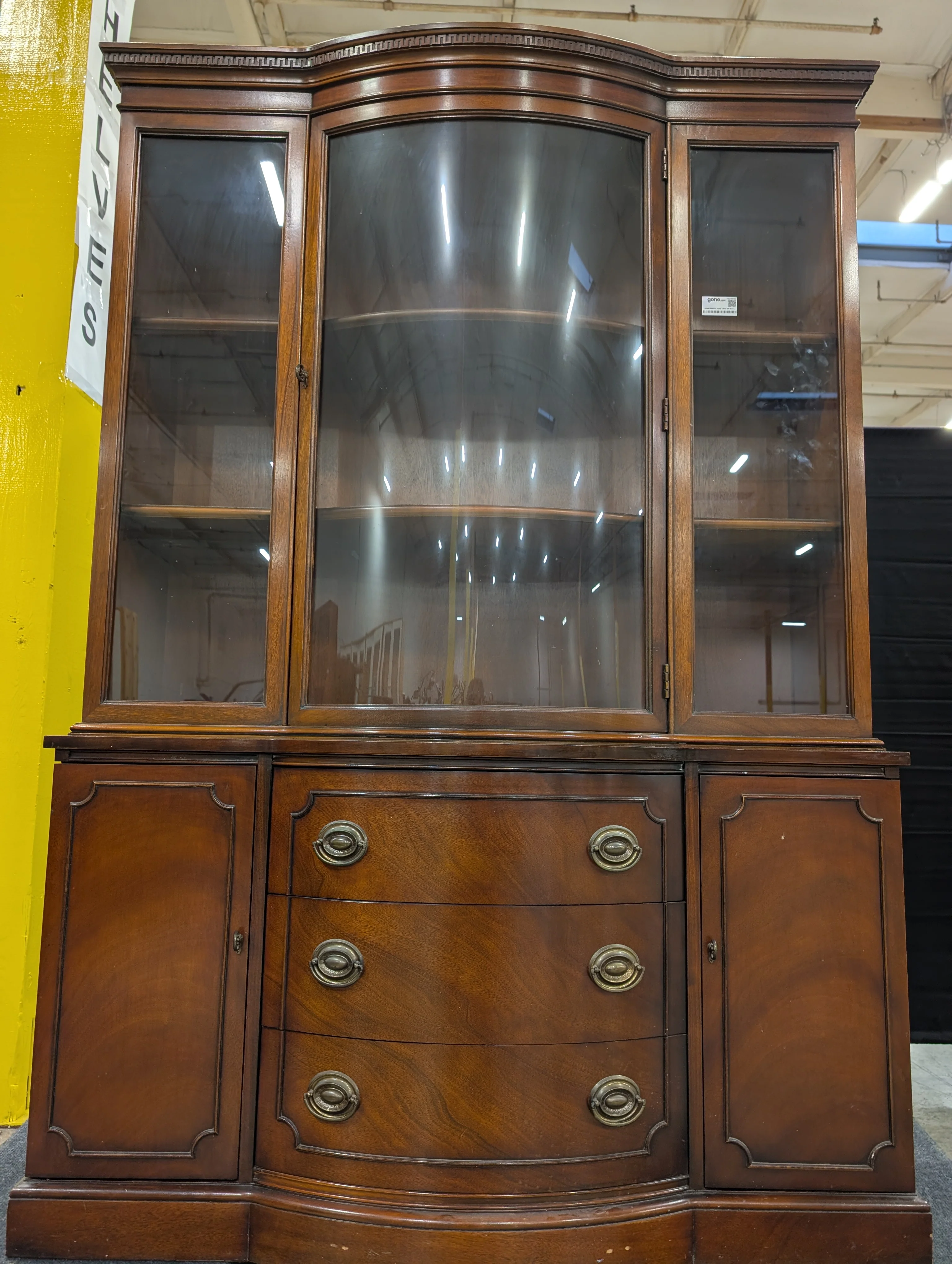 Drexel Curved Glass Door Display Cabinet - Image 2