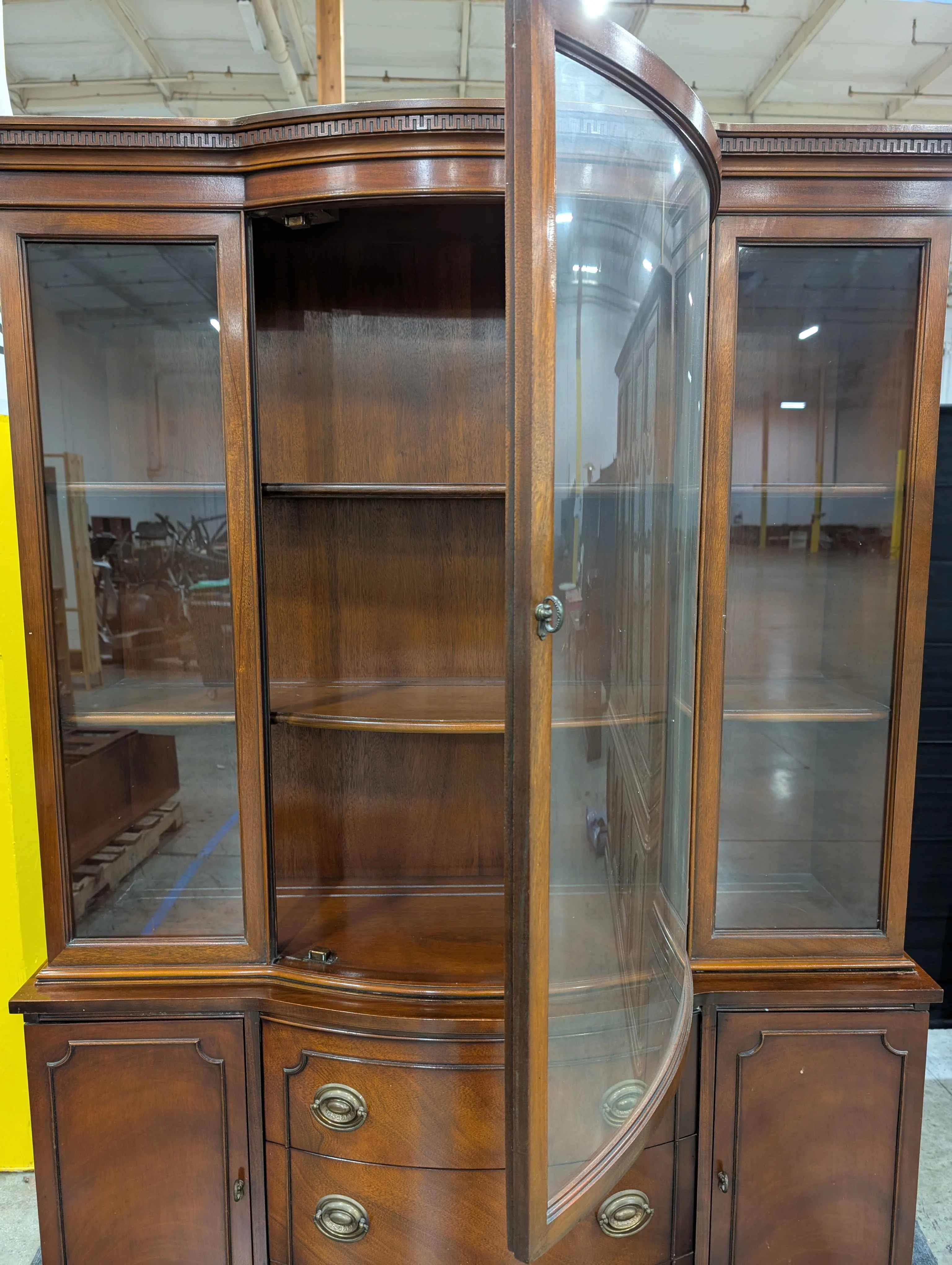 Drexel Curved Glass Door Display Cabinet - Image 5