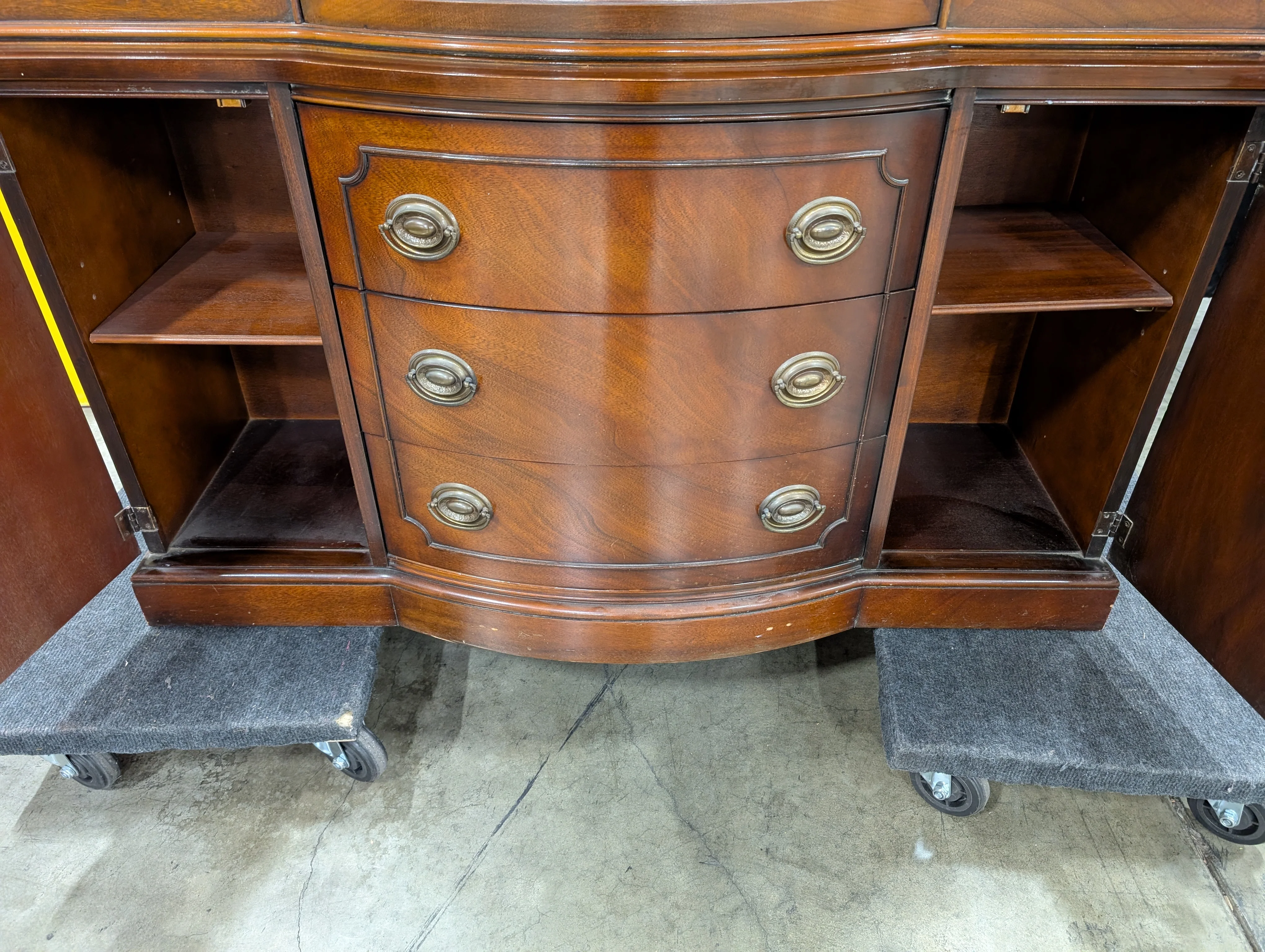 Drexel Curved Glass Door Display Cabinet - Image 7