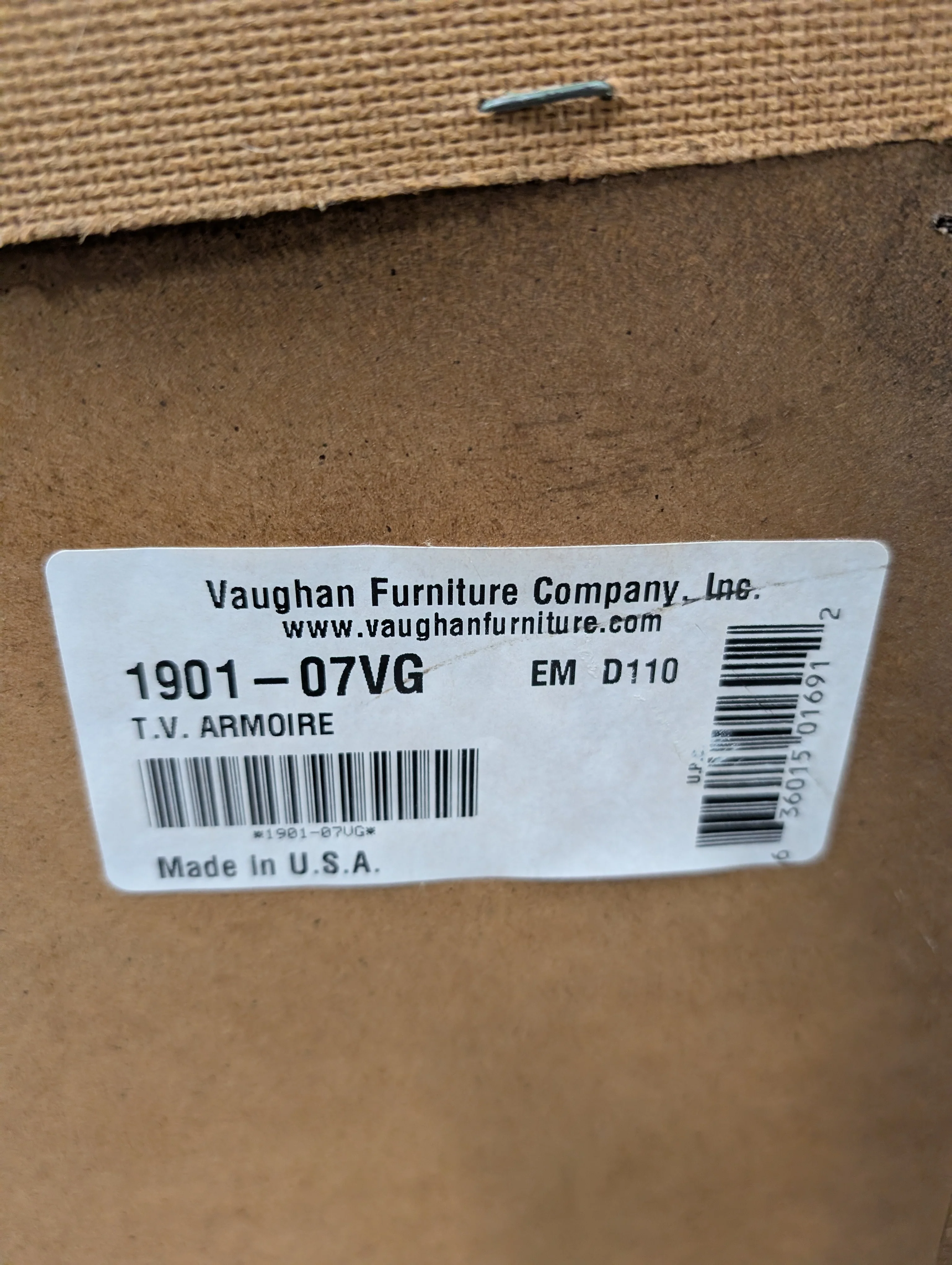 Vaughan Furniture Company TV Armoire with Drawers - Image 4
