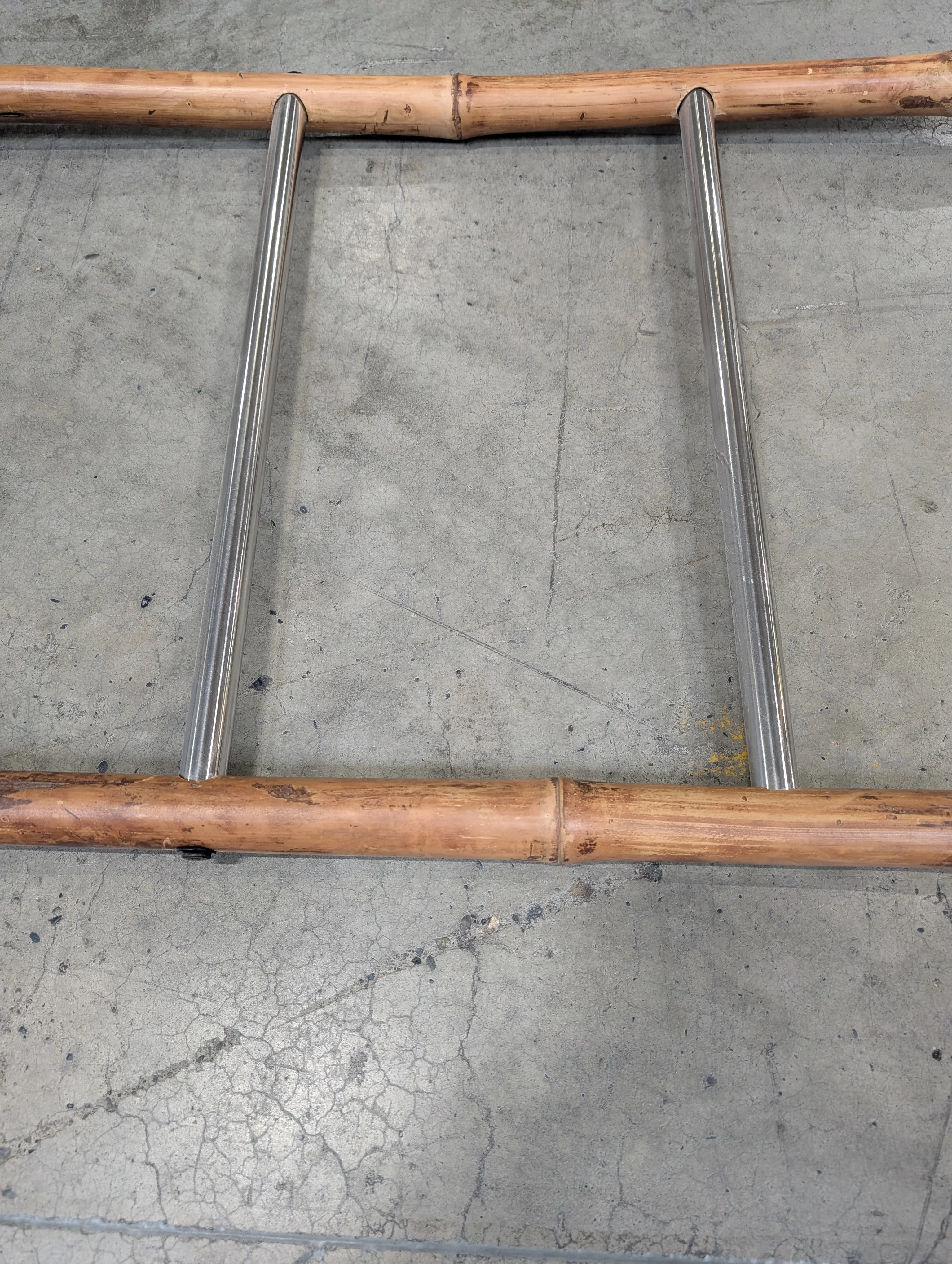 Bamboo and Metal Decor Ladder - Image 3