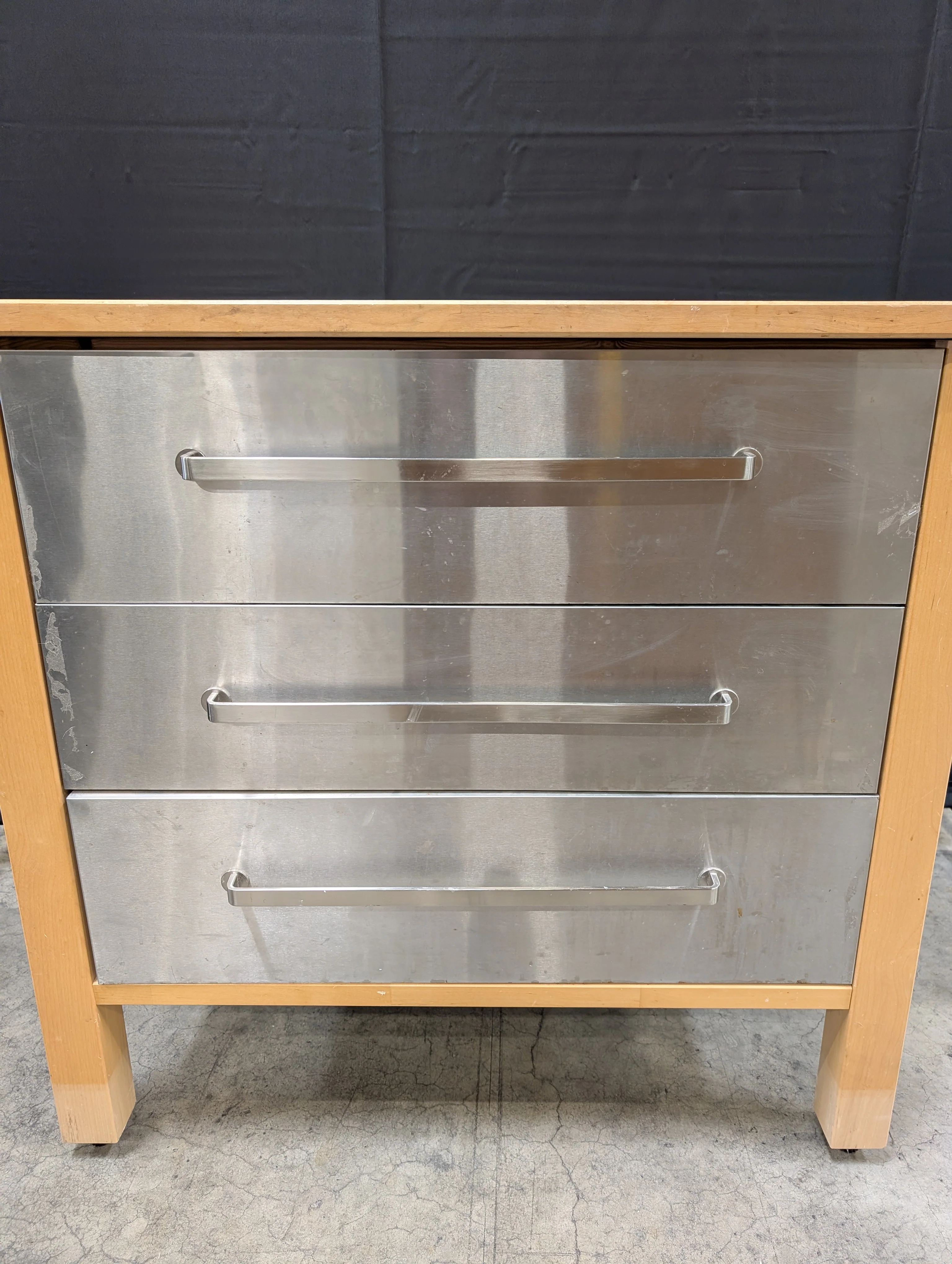 Functional Wooden Desk with Three Storage Drawers