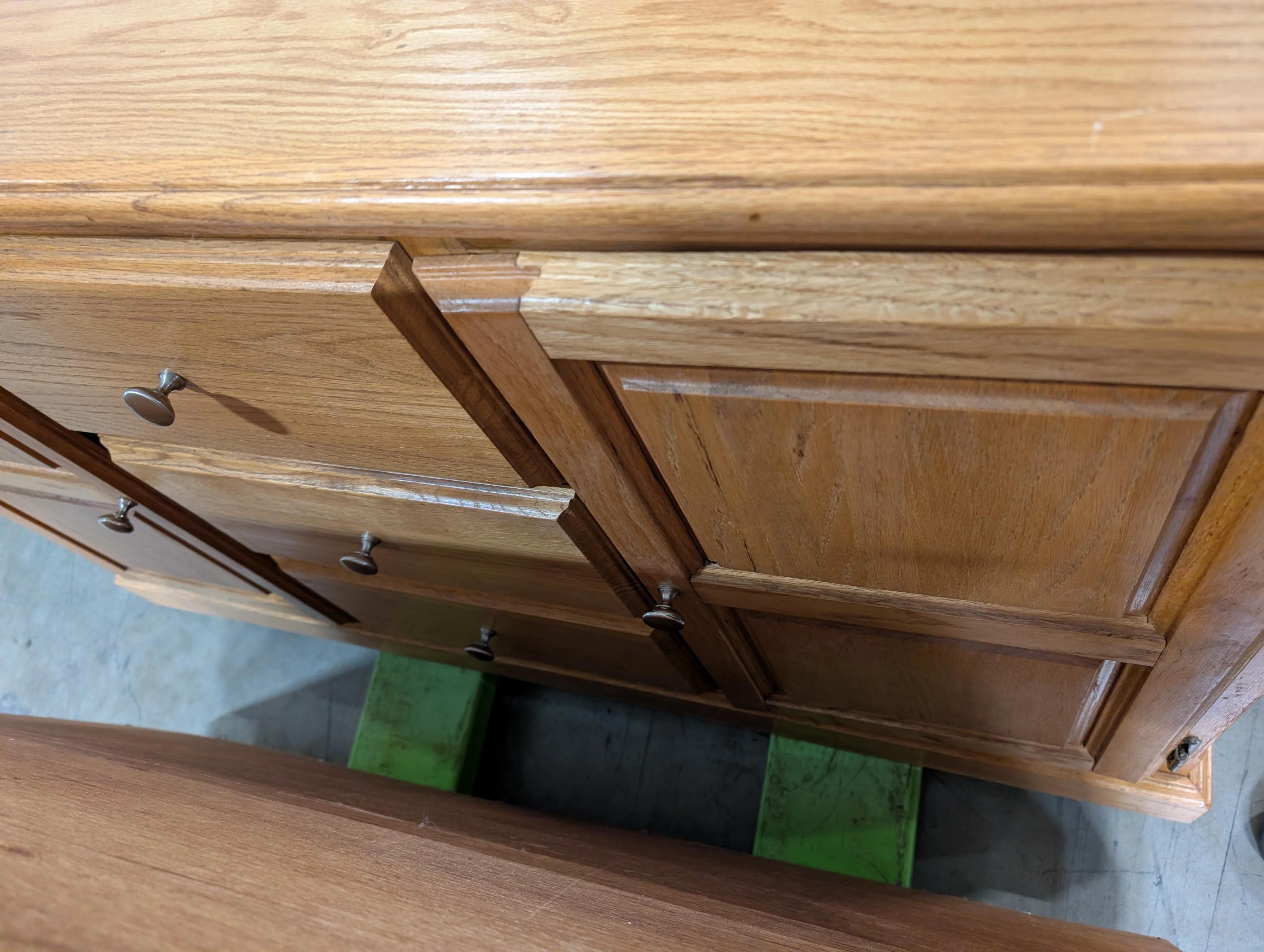 Solid Wood Display Cabinet with Glass Doors and Storage - Image 2