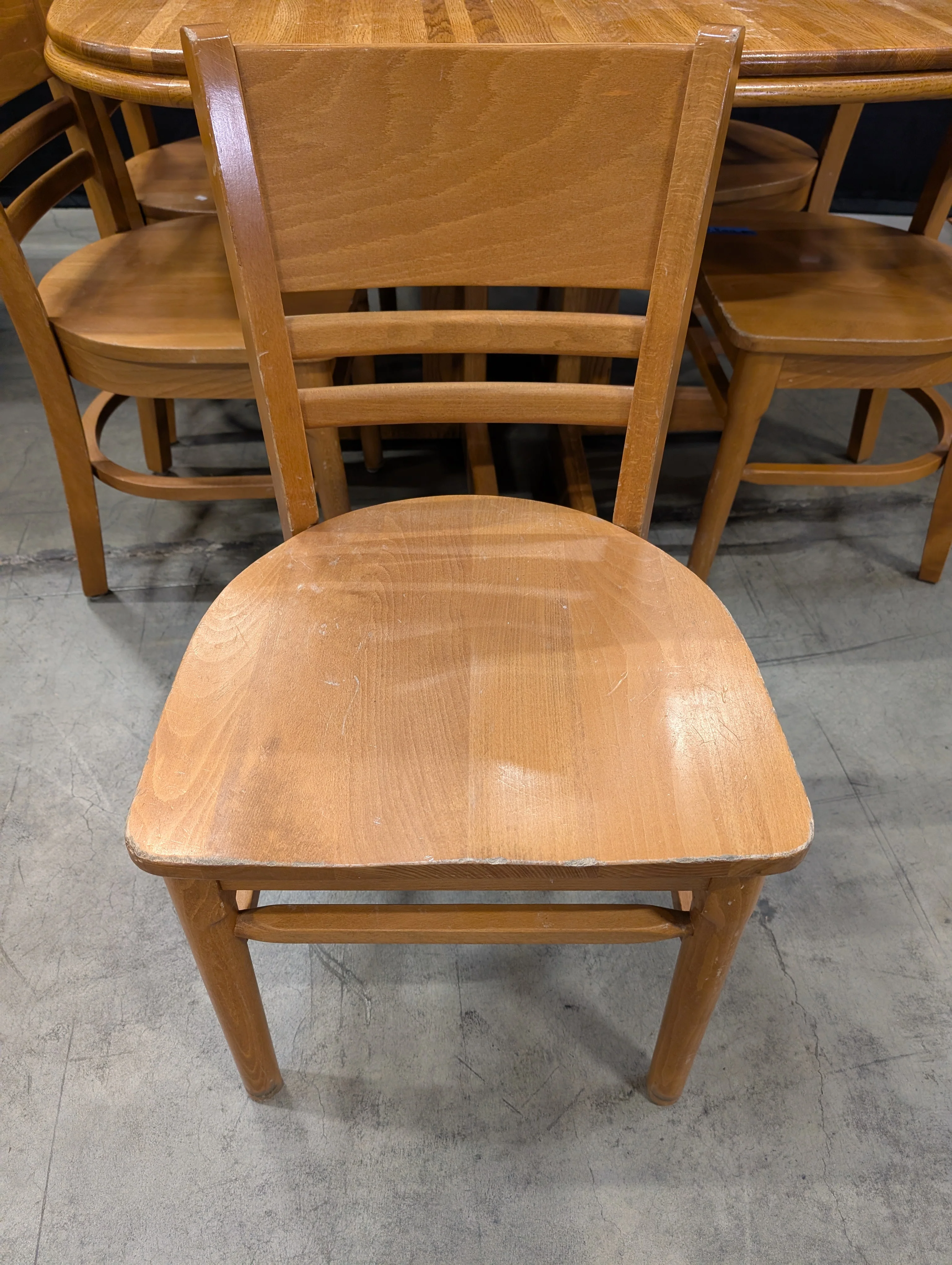 Butcher Block Dining Table with Six Chairs - Image 3