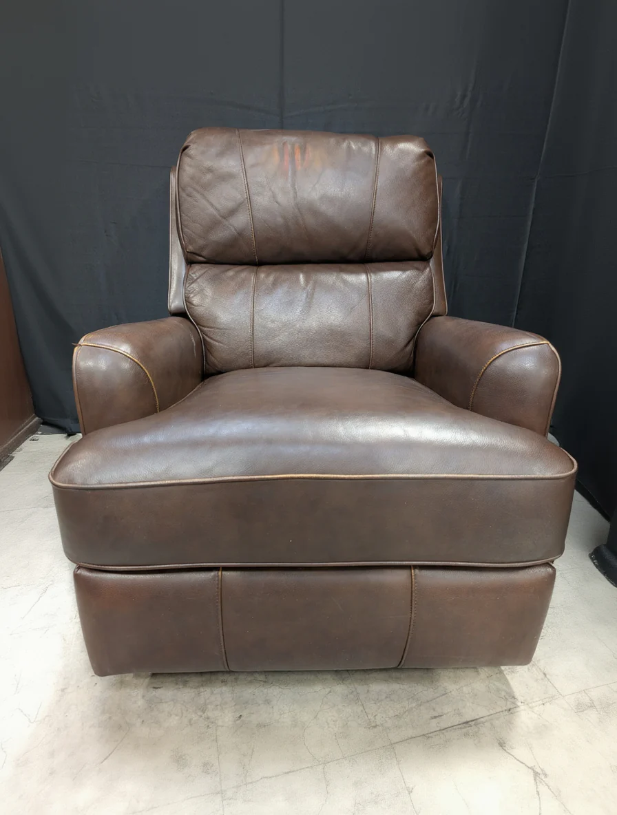 Plush Brown Upholstered Rocker Recliner Chair - Image 2