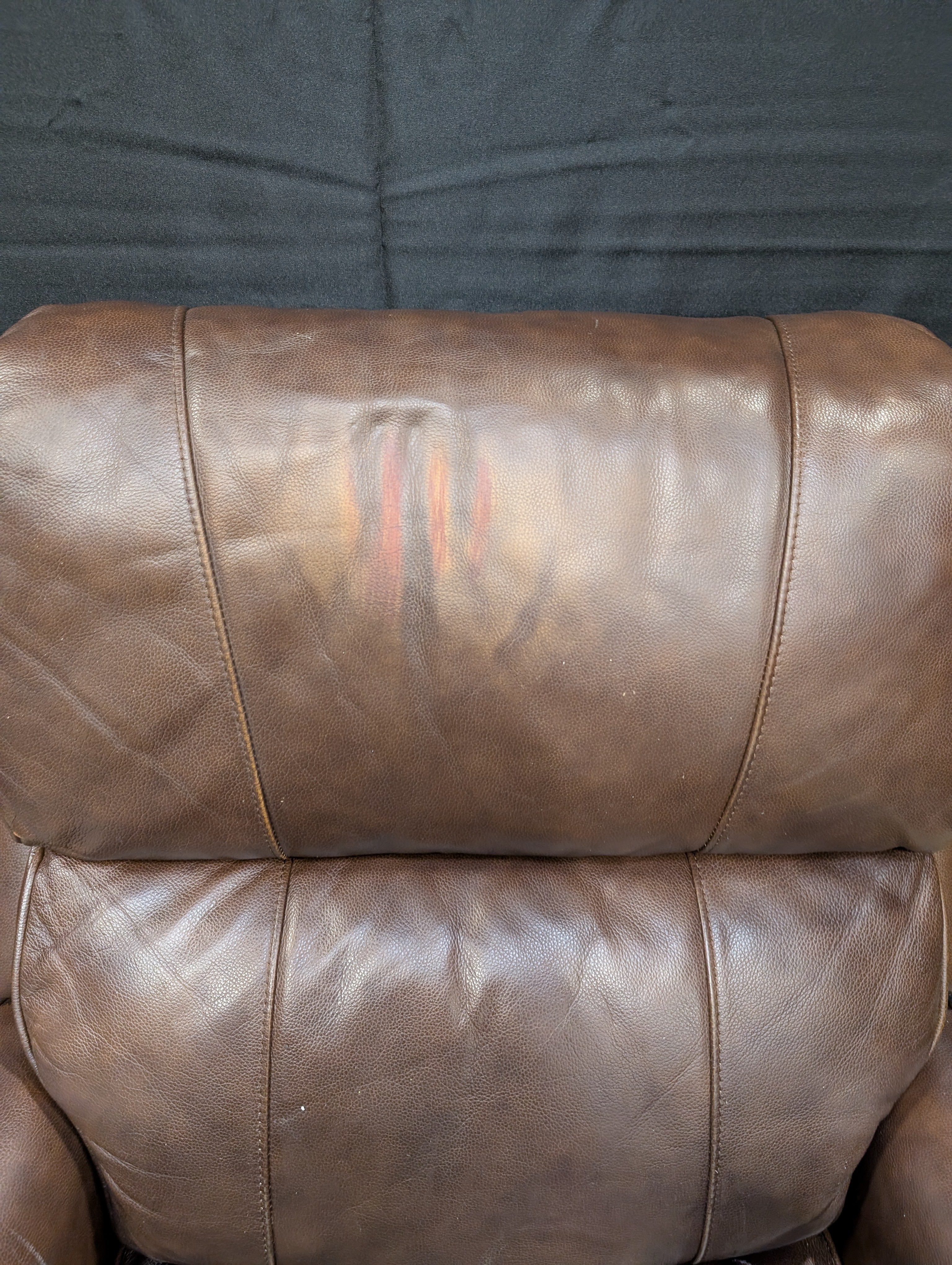 Plush Brown Upholstered Rocker Recliner Chair - Image 3