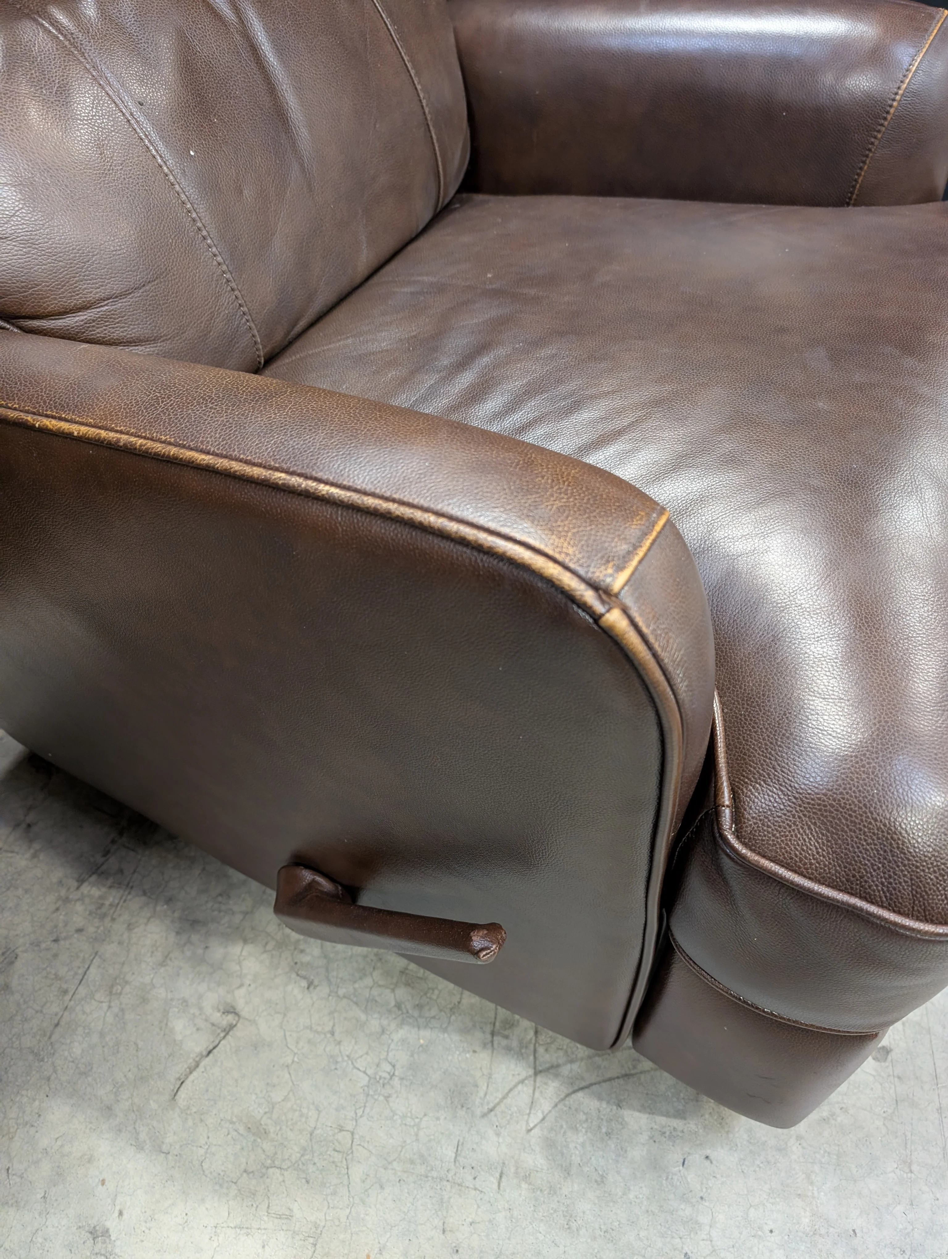 Plush Brown Upholstered Rocker Recliner Chair - Image 4