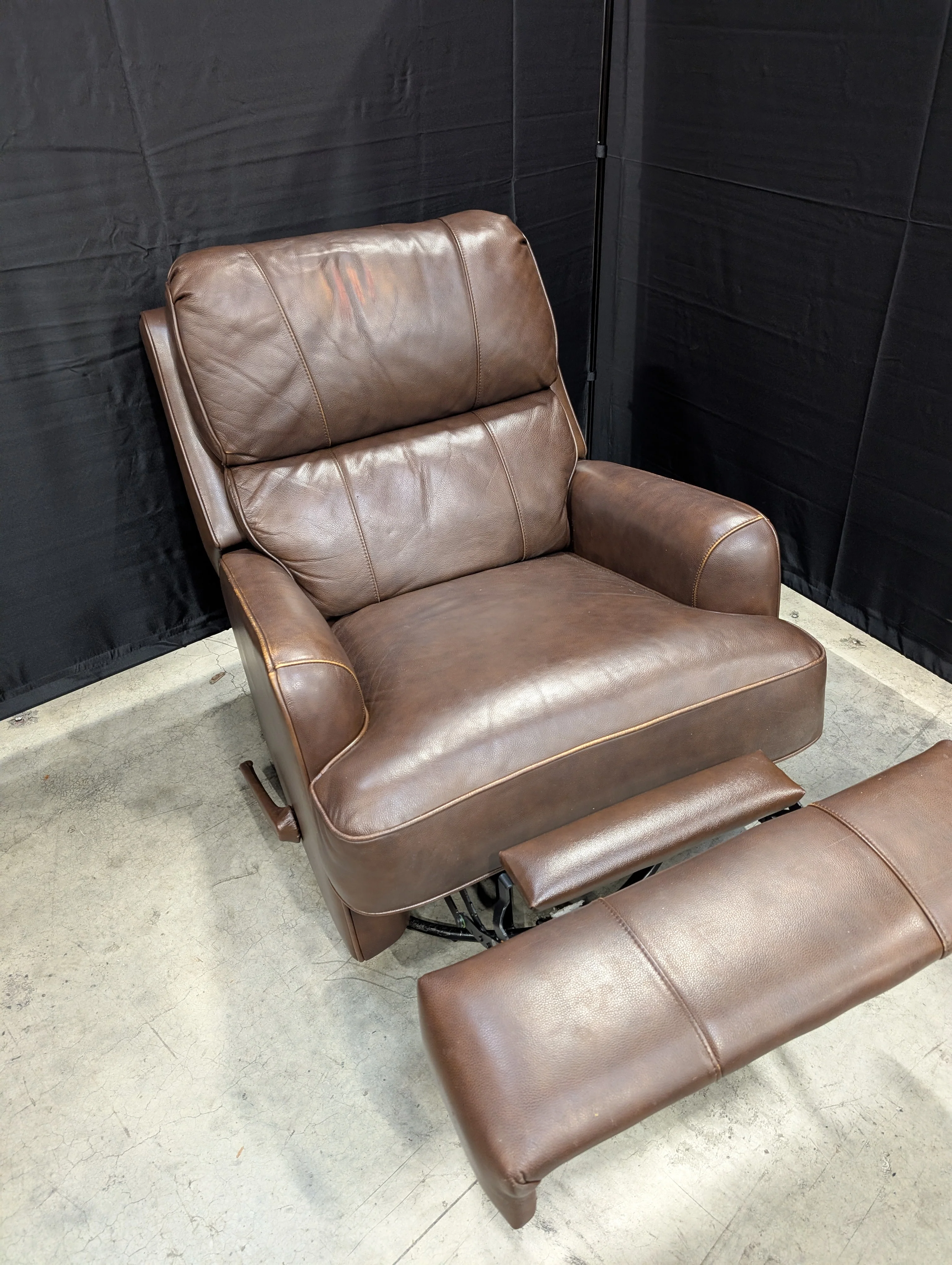 Plush Brown Upholstered Rocker Recliner Chair - Image 5