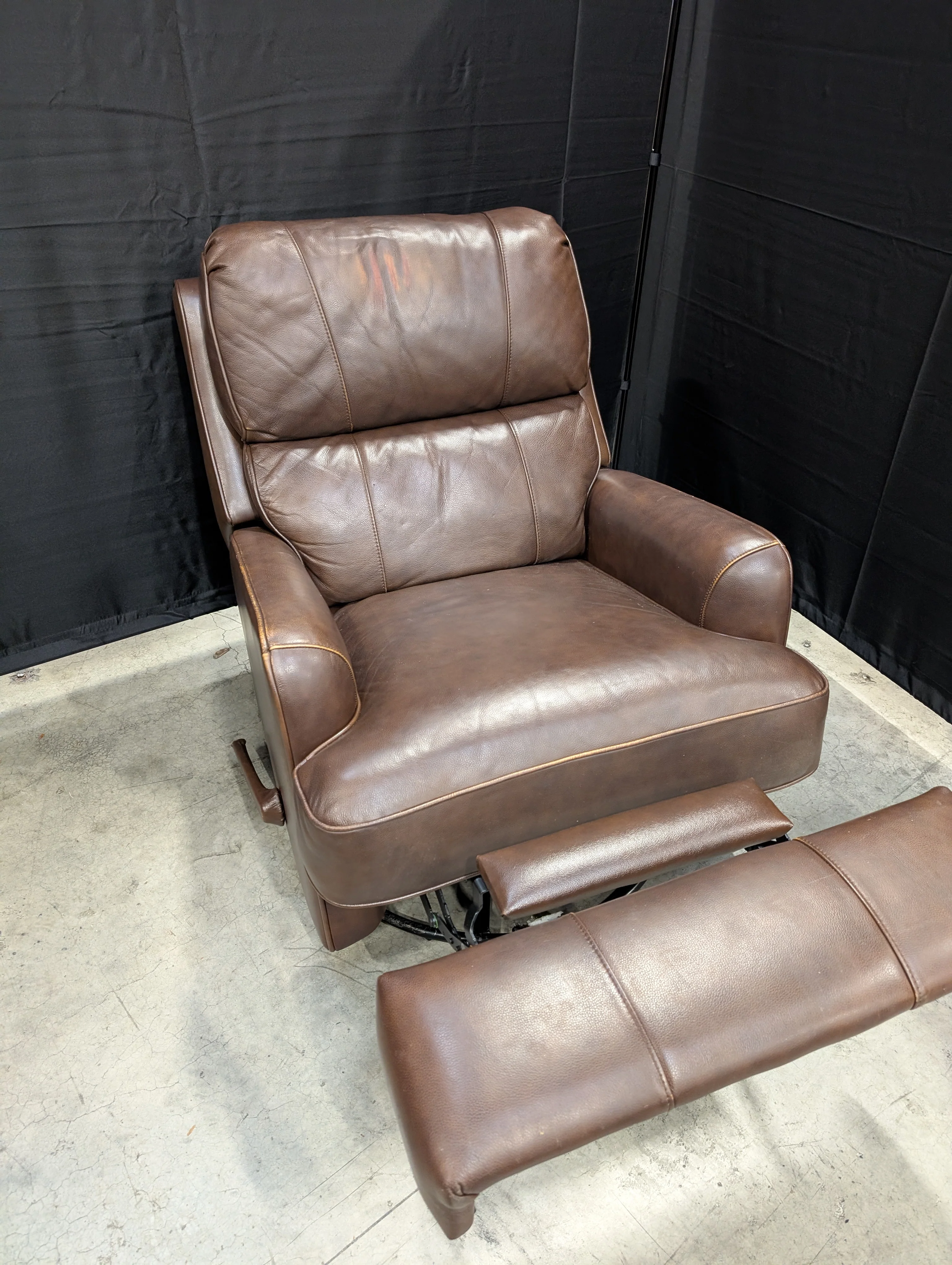 Plush Brown Upholstered Rocker Recliner Chair - Image 6