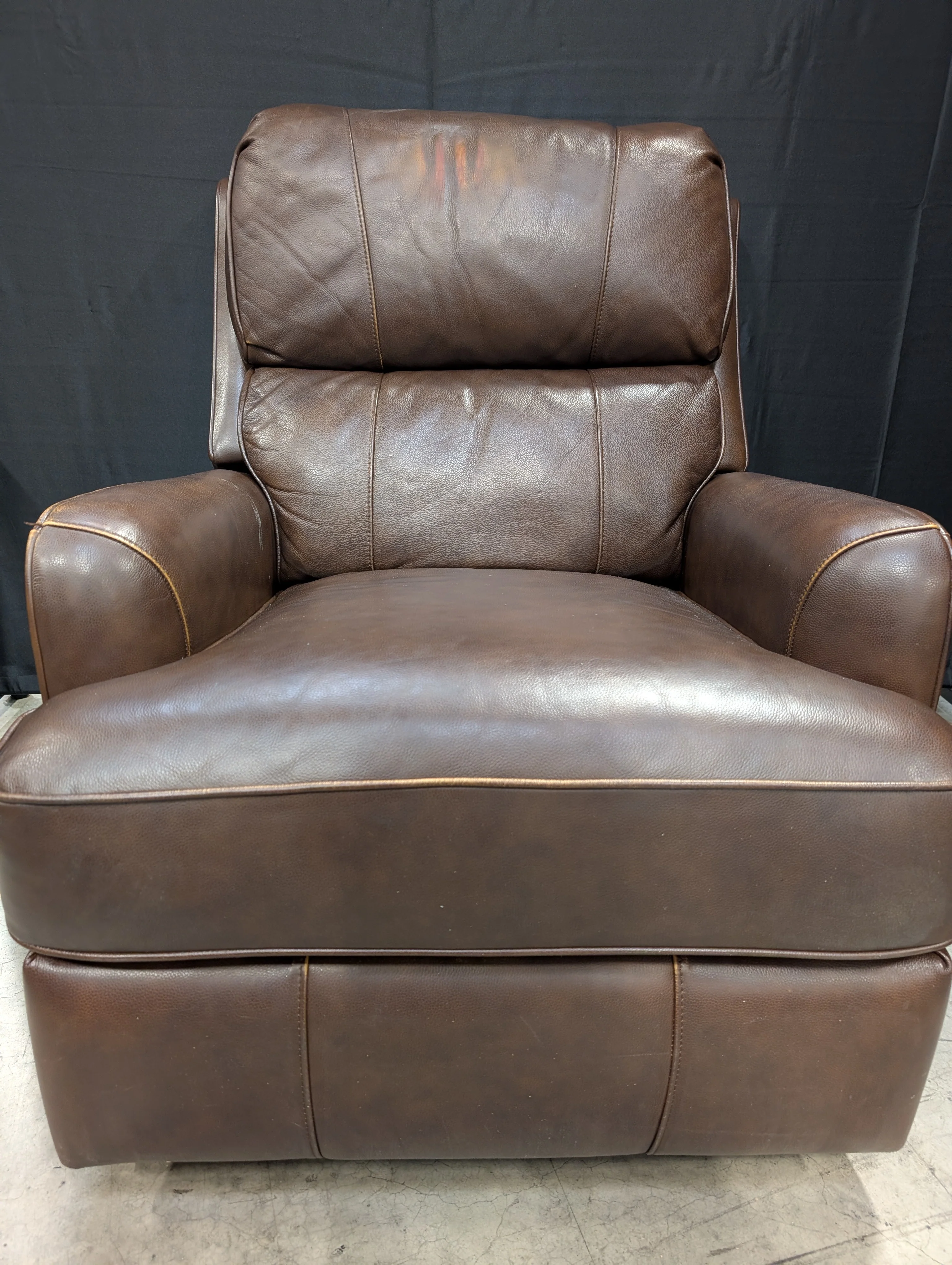 Plush Brown Upholstered Rocker Recliner Chair - Image 7