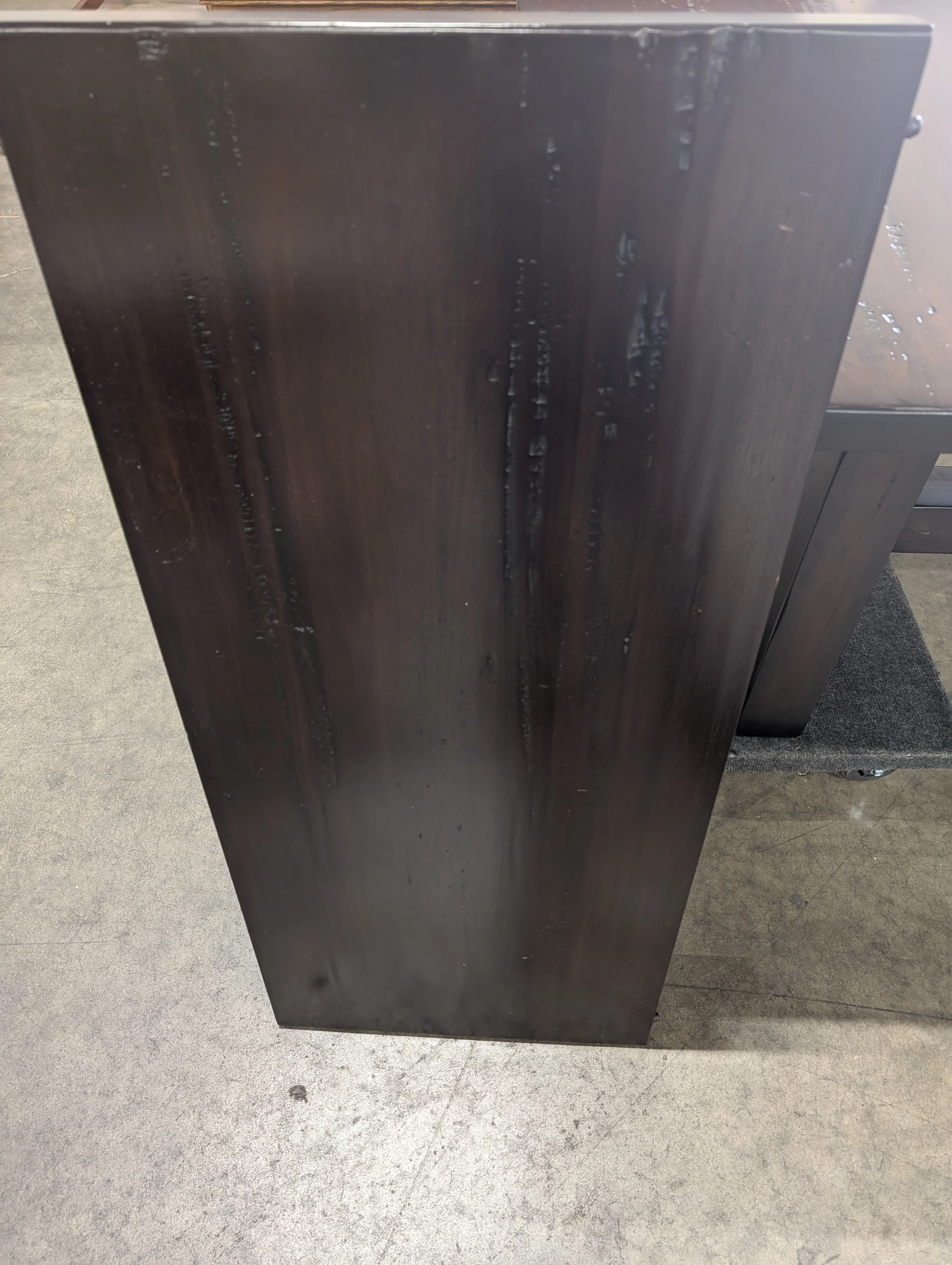 Spacious Dark Stained Wooden Extendable Dining Table - Image 4