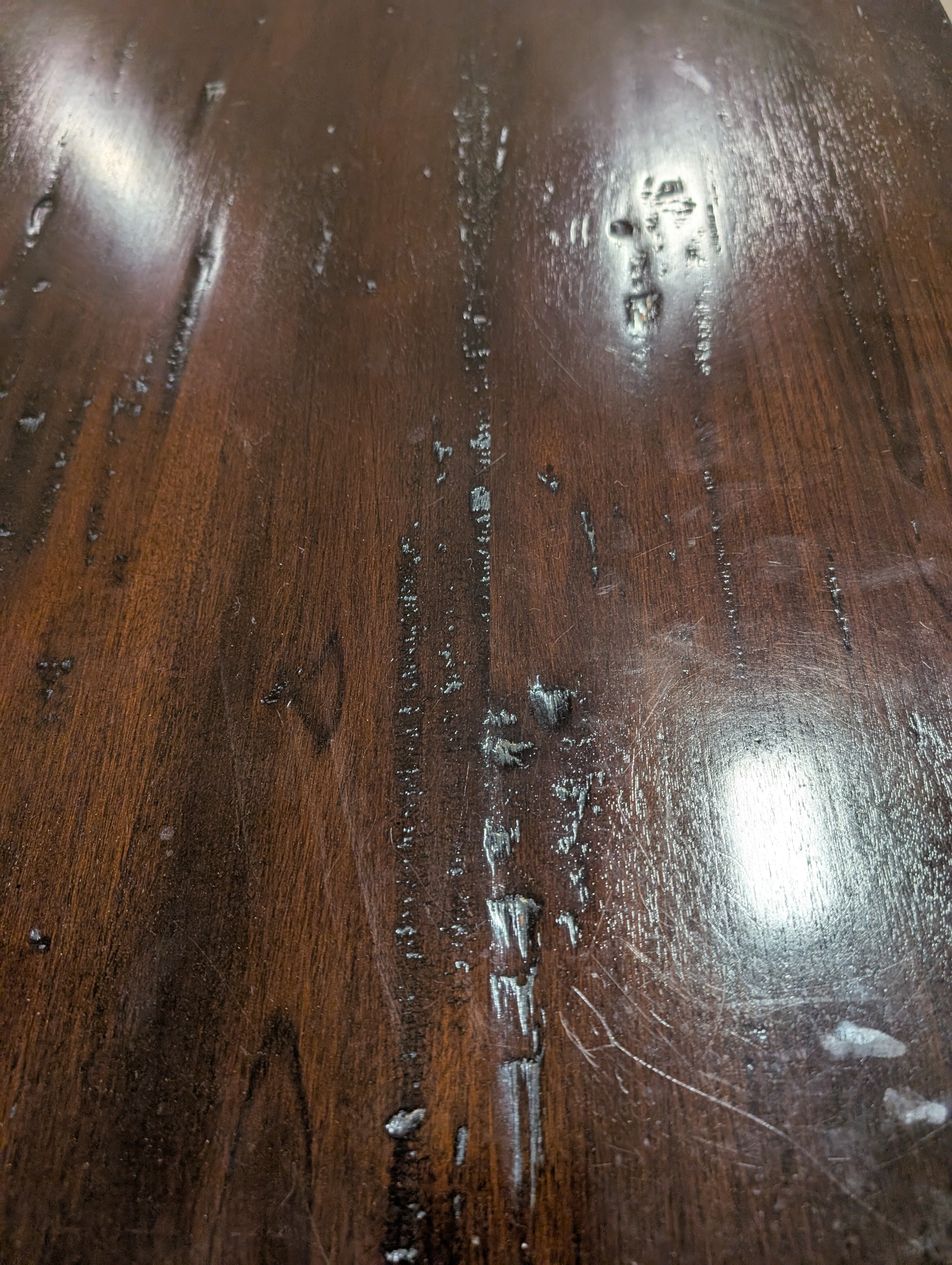 Spacious Dark Stained Wooden Extendable Dining Table - Image 7