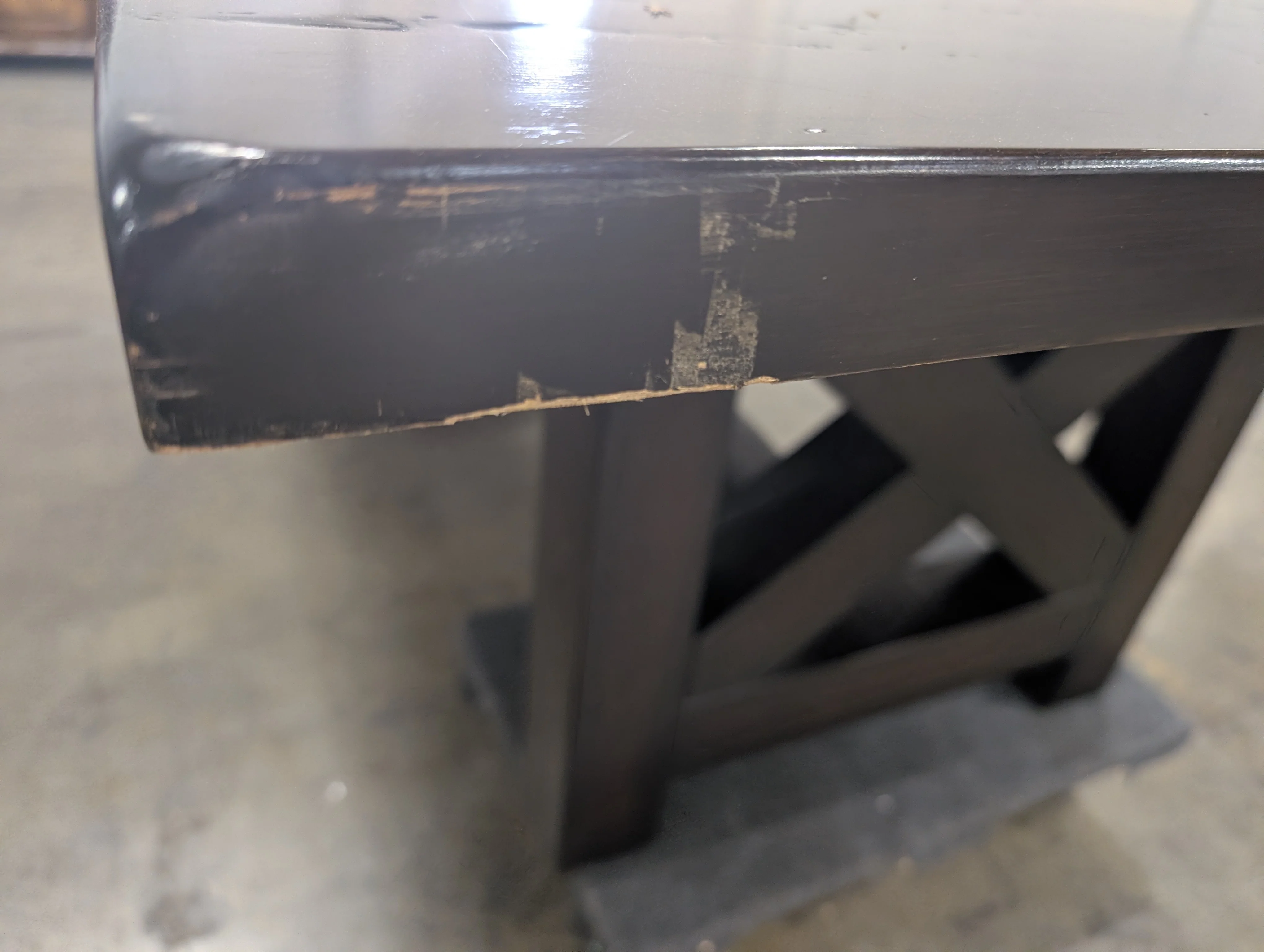 Spacious Dark Stained Wooden Extendable Dining Table - Image 8