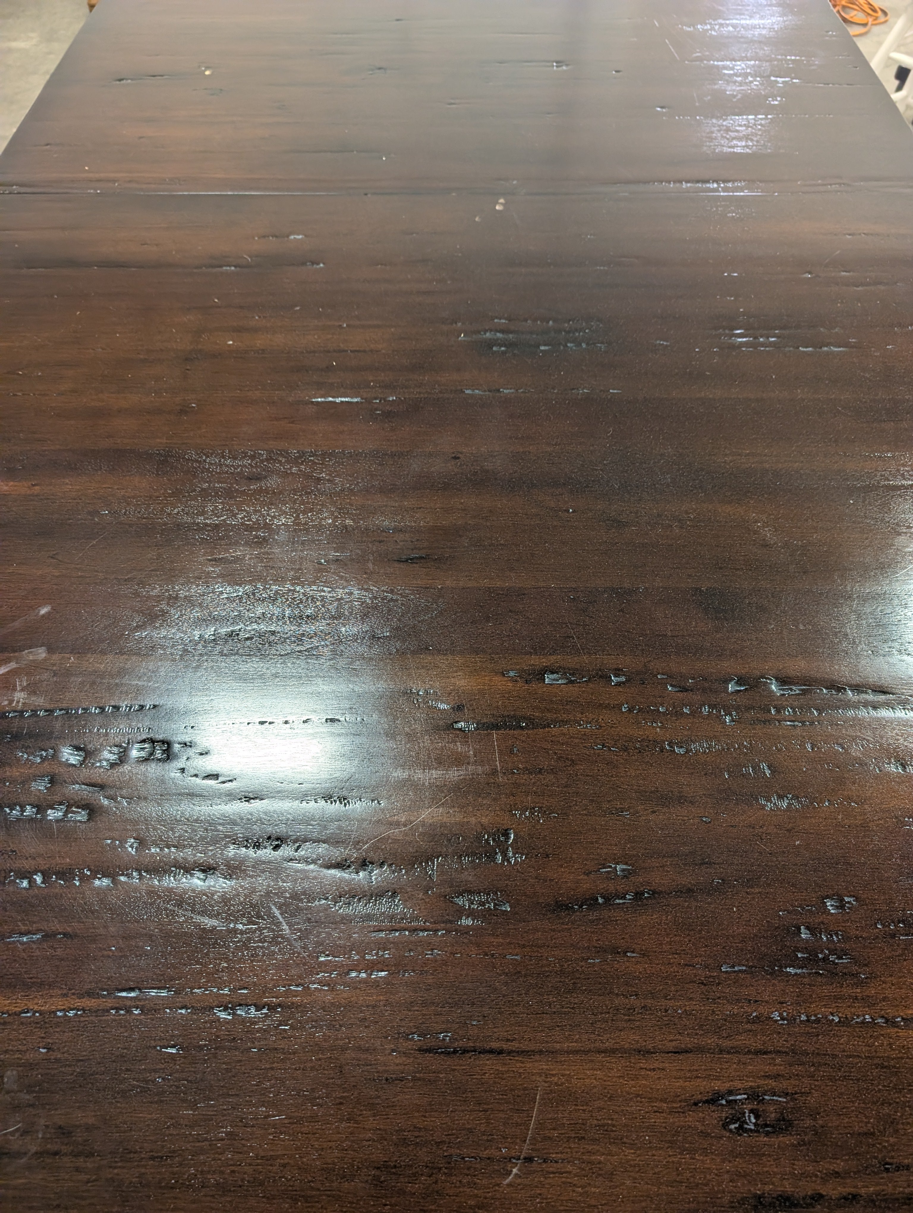 Spacious Dark Stained Wooden Extendable Dining Table - Image 9