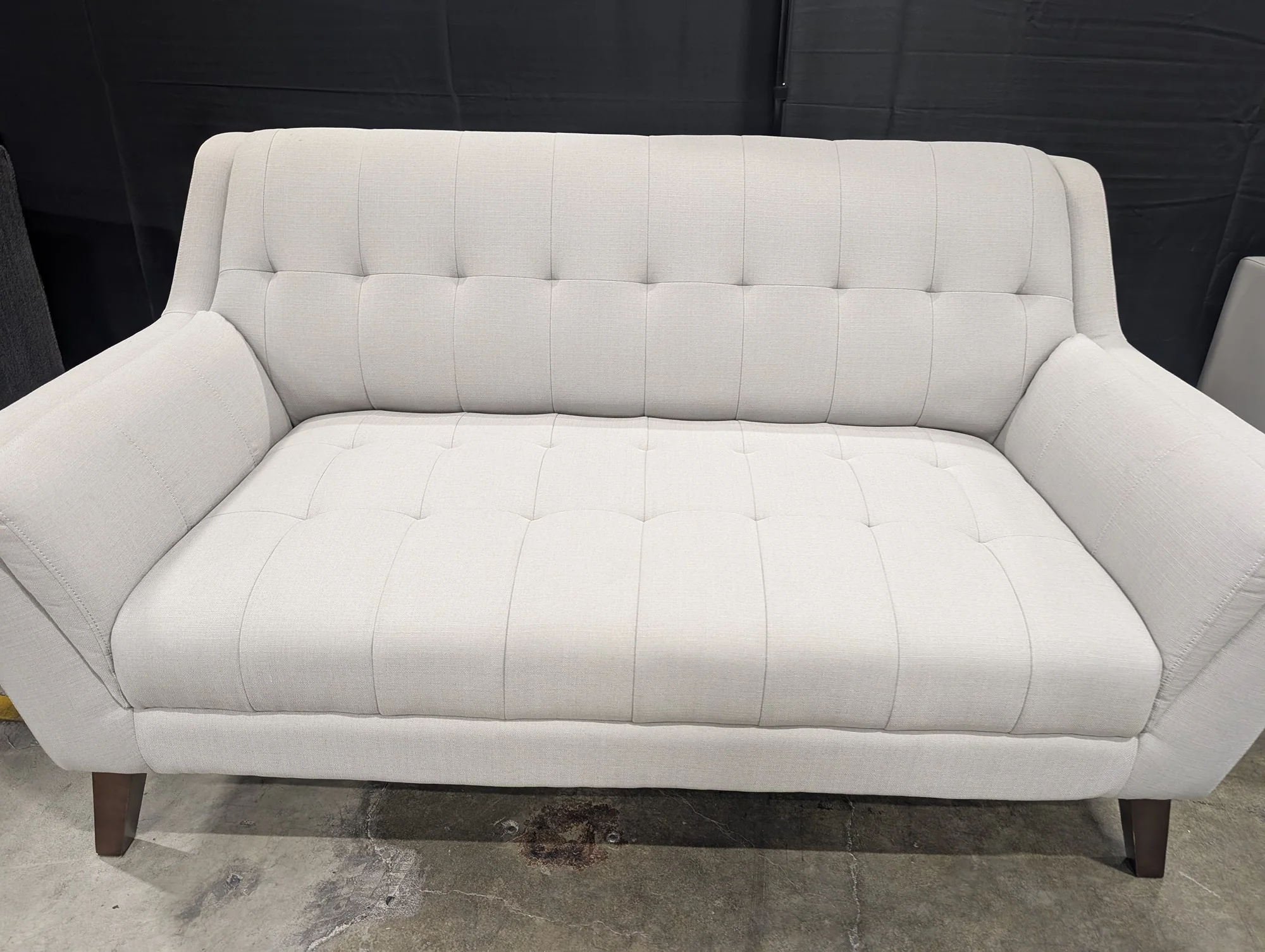 Modern Tufted Fabric Sofa with Tapered Legs - Image 2