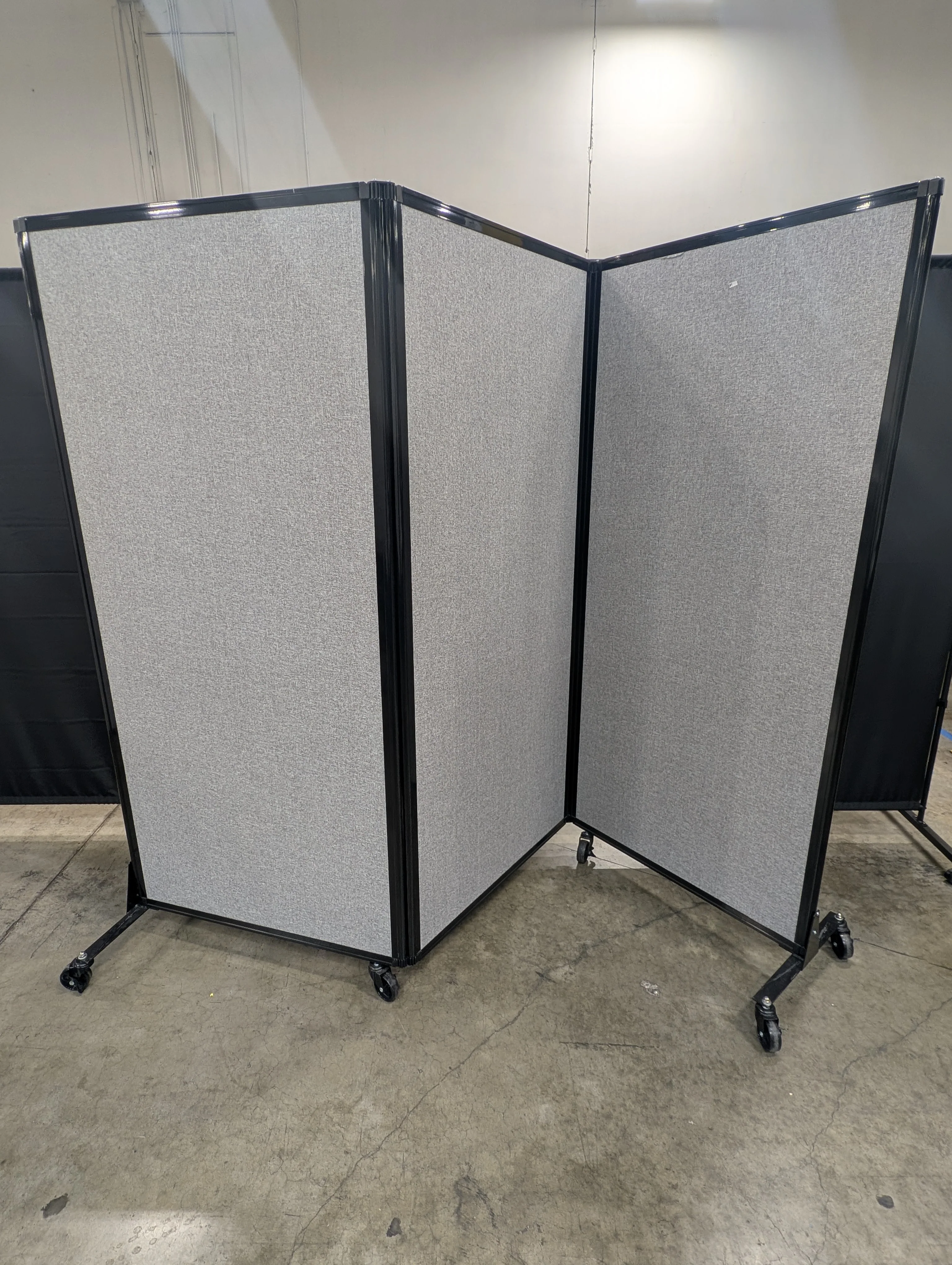 Mobile Gray Fabric Office Partitions - Image 3