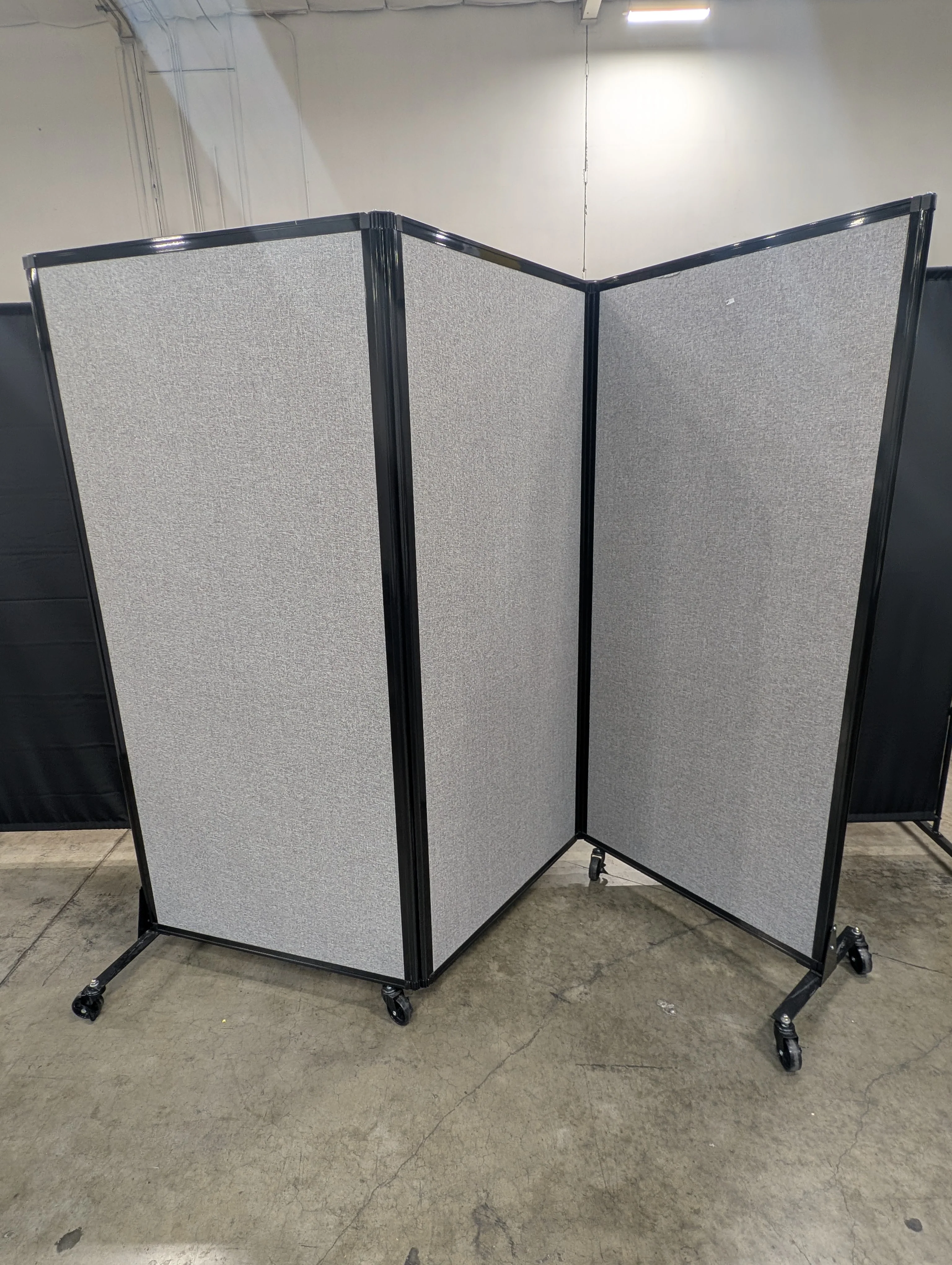 Mobile Gray Fabric Office Partitions - Image 4