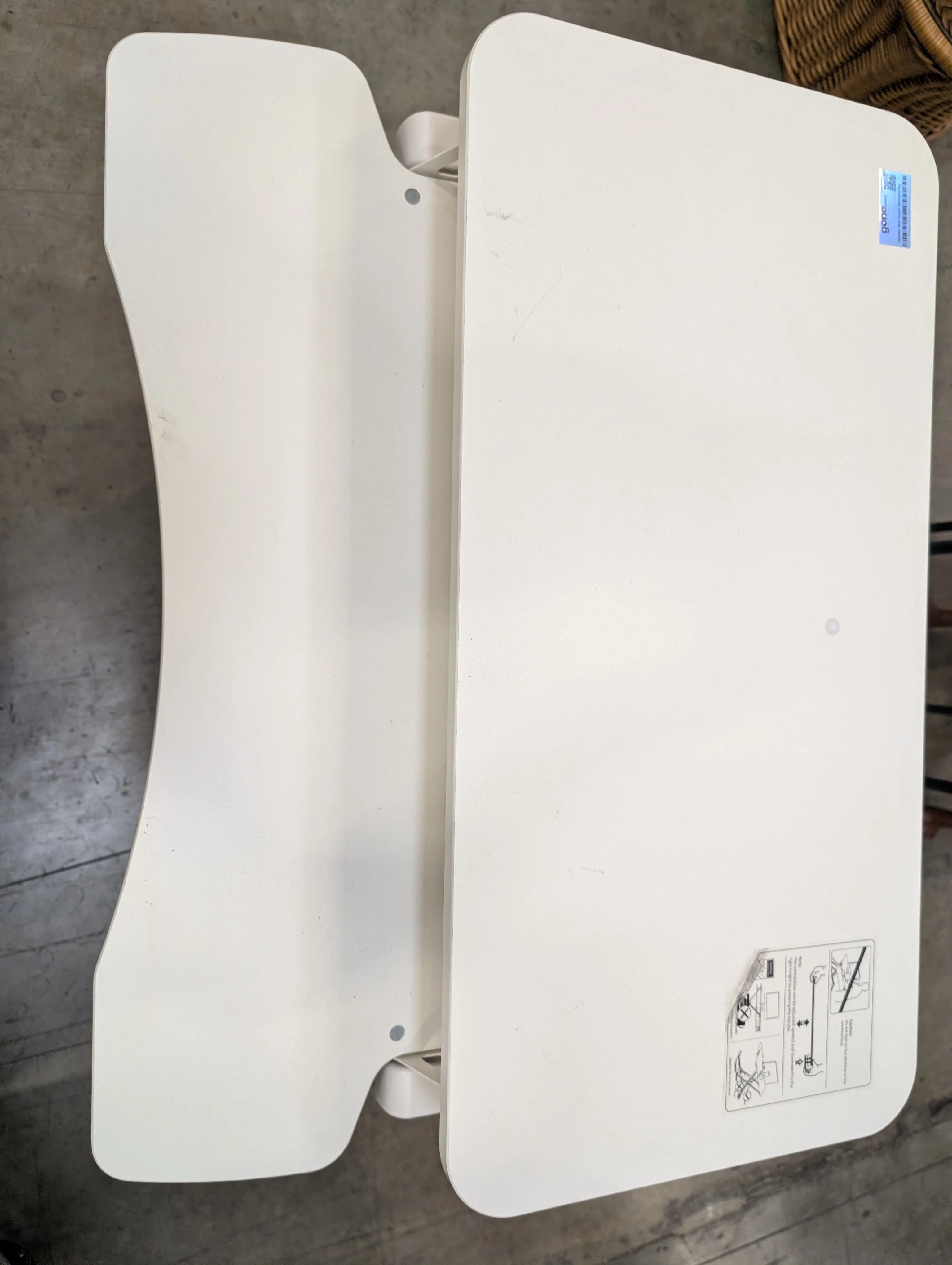 Vivo Adjustable White Compact Workstation - Image 2