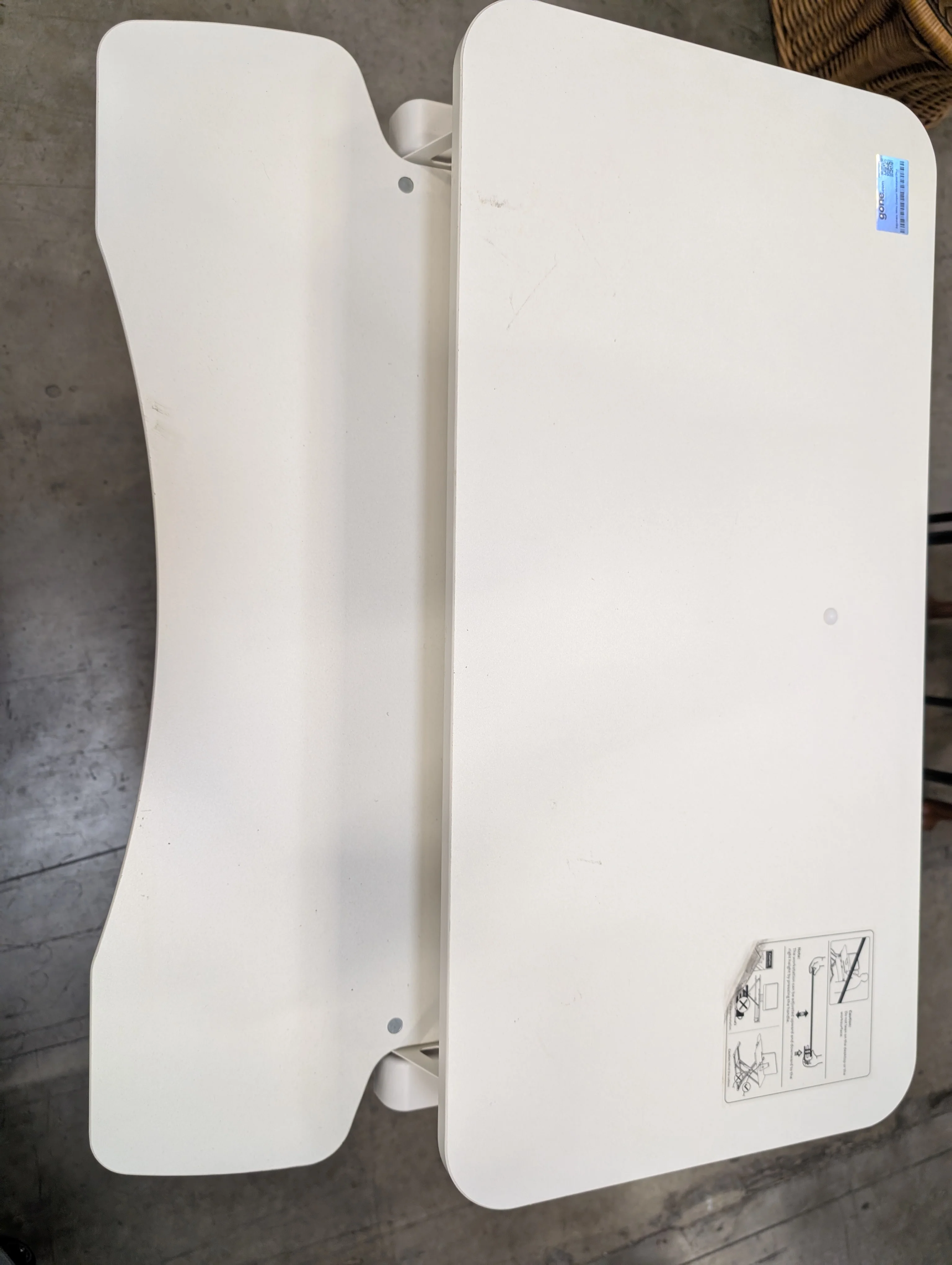 Vivo Adjustable White Compact Workstation - Image 3