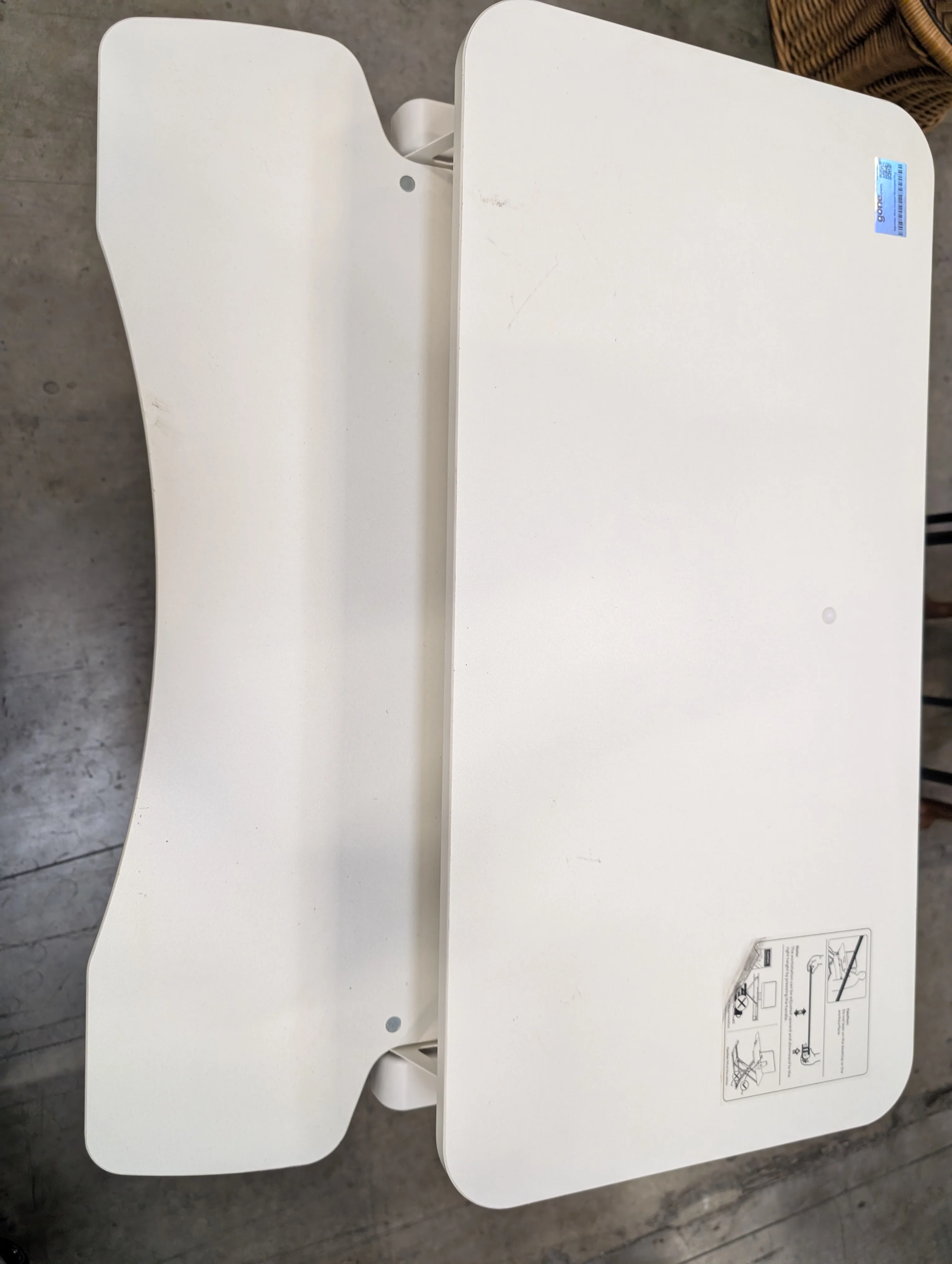 Vivo Adjustable White Compact Workstation - Image 4