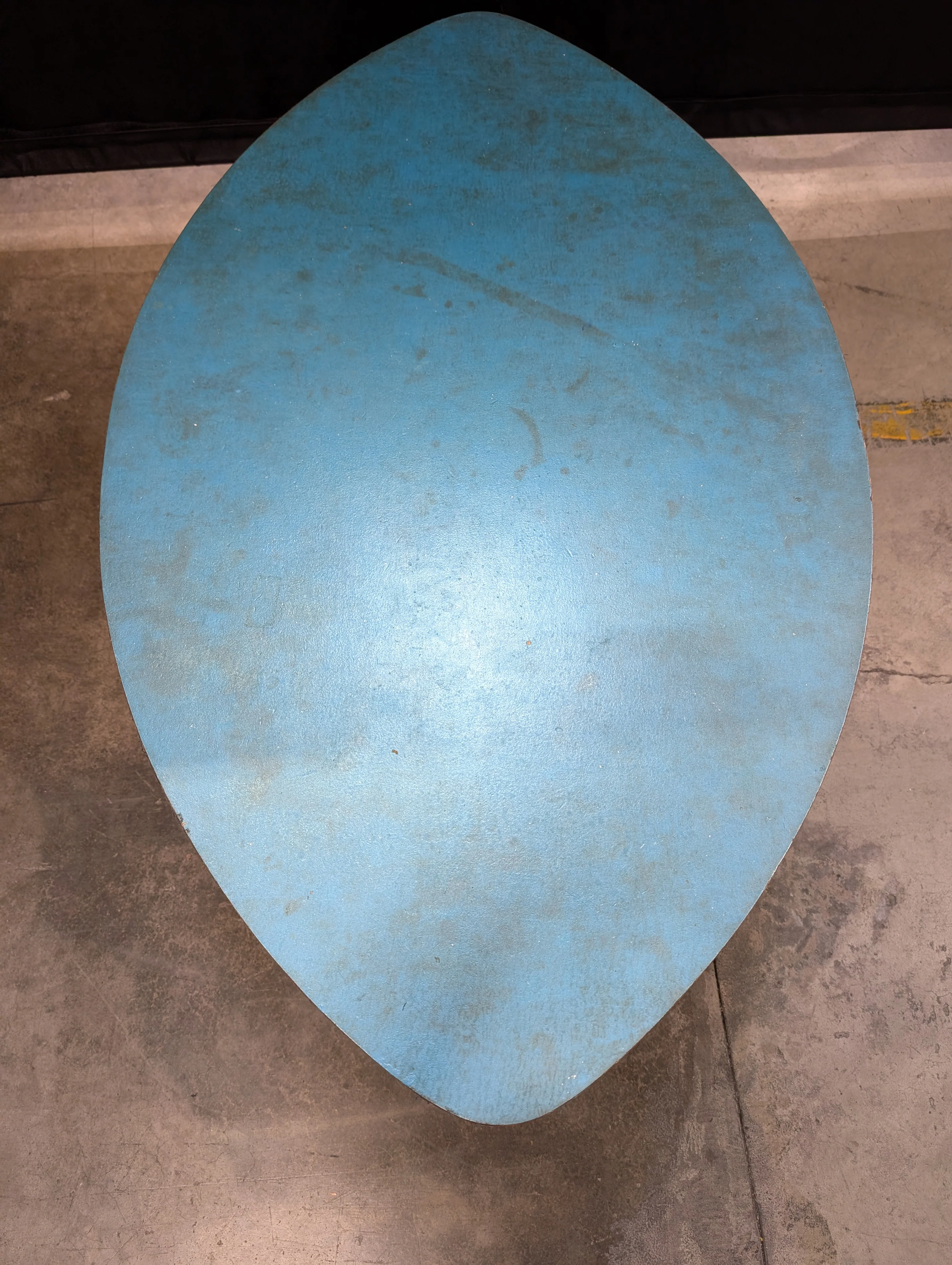 Vibrant Turquoise Irregular Oval Coffee Table