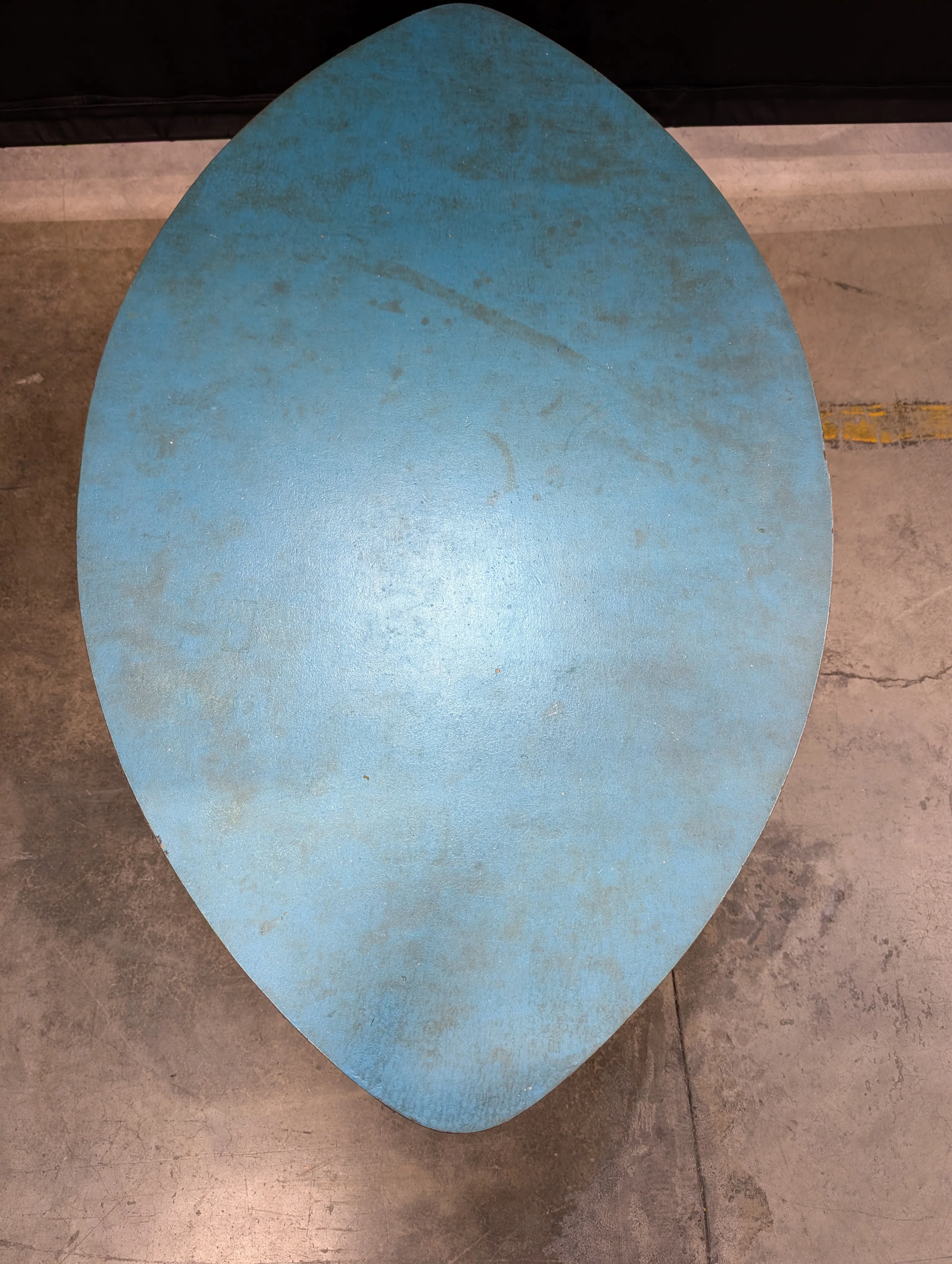 Vibrant Turquoise Irregular Oval Coffee Table - Image 2