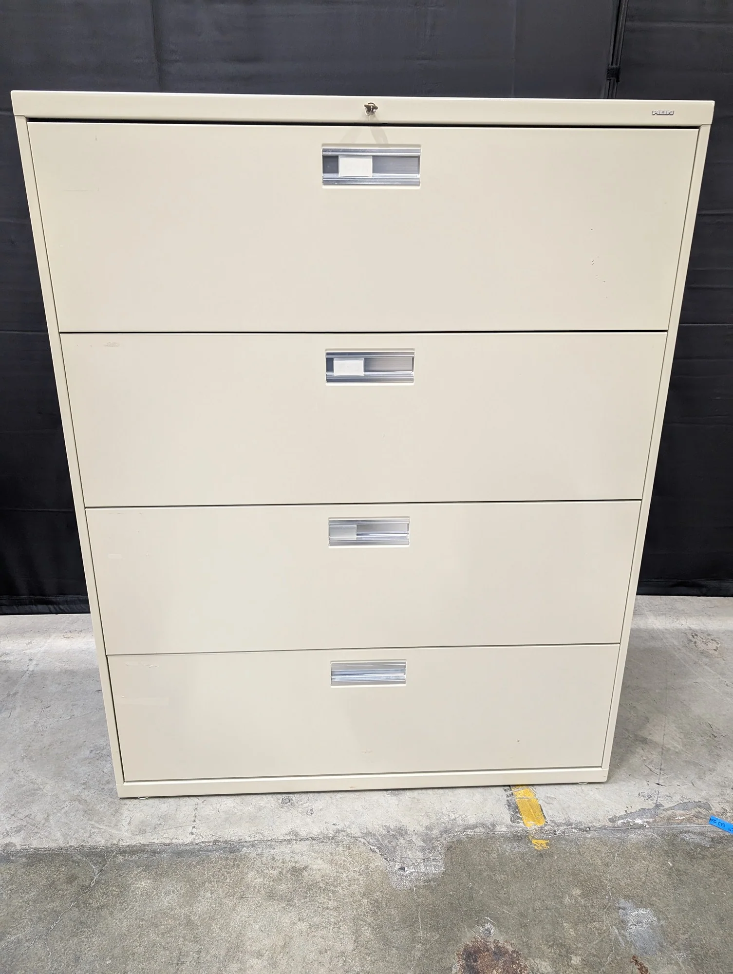 HON Sturdy Beige 4-Drawer Lateral Filing Cabinet - Image 2
