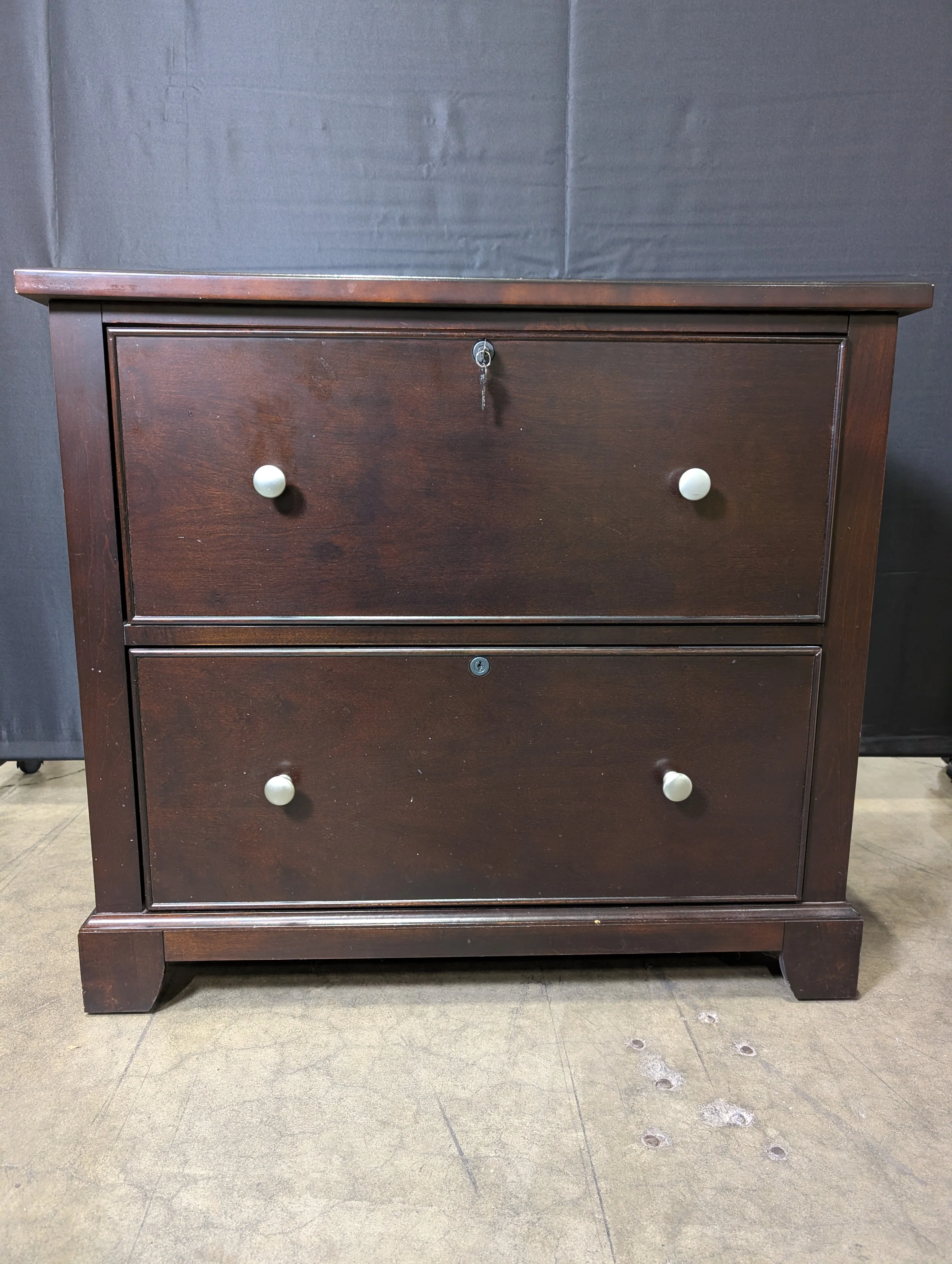 Two-Drawer Storage Cabinet with Lock - Image 2