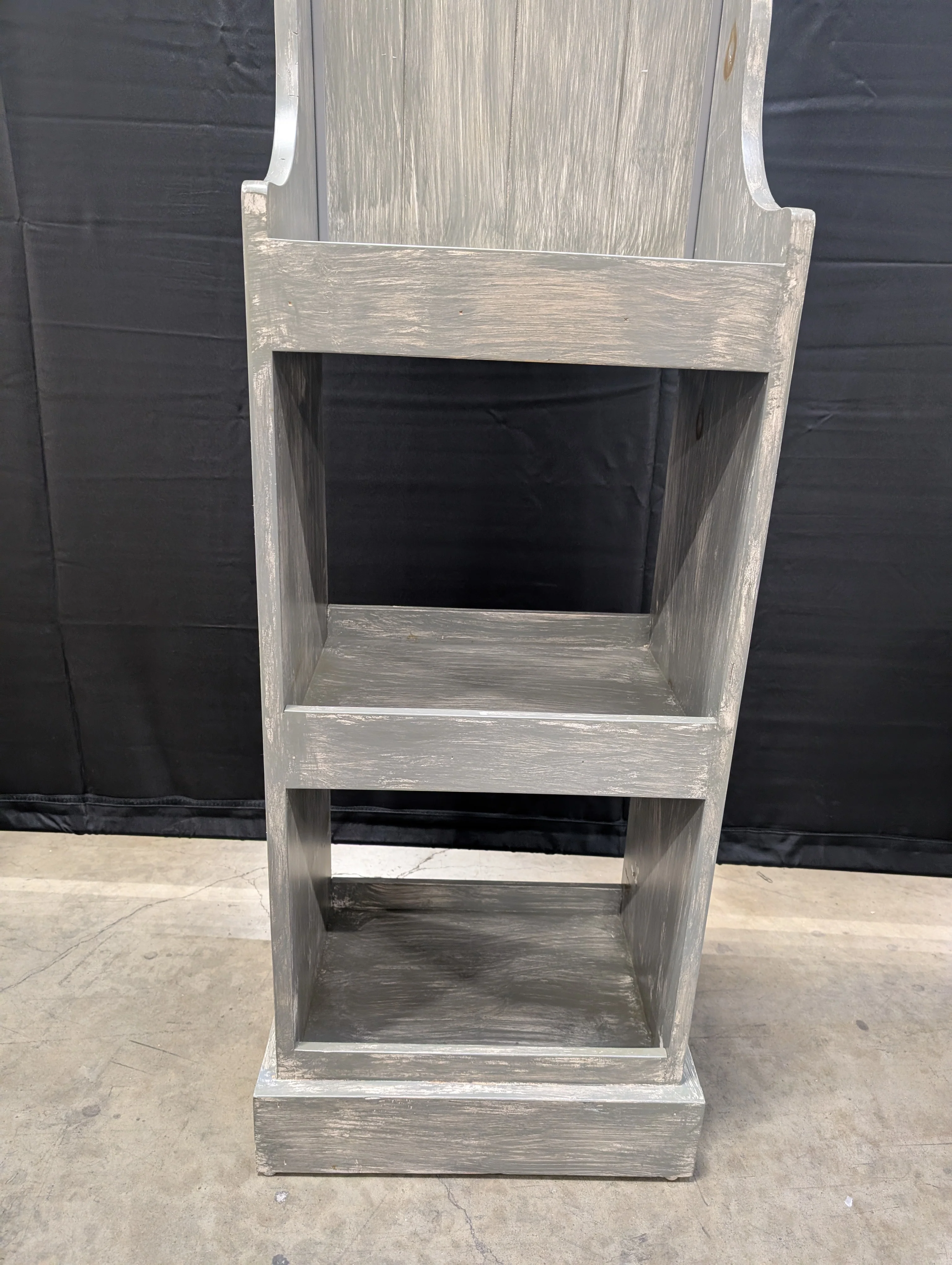 Dr. McGillicuddy's Rustic Distressed Wood Display Shelf Unit - Image 3