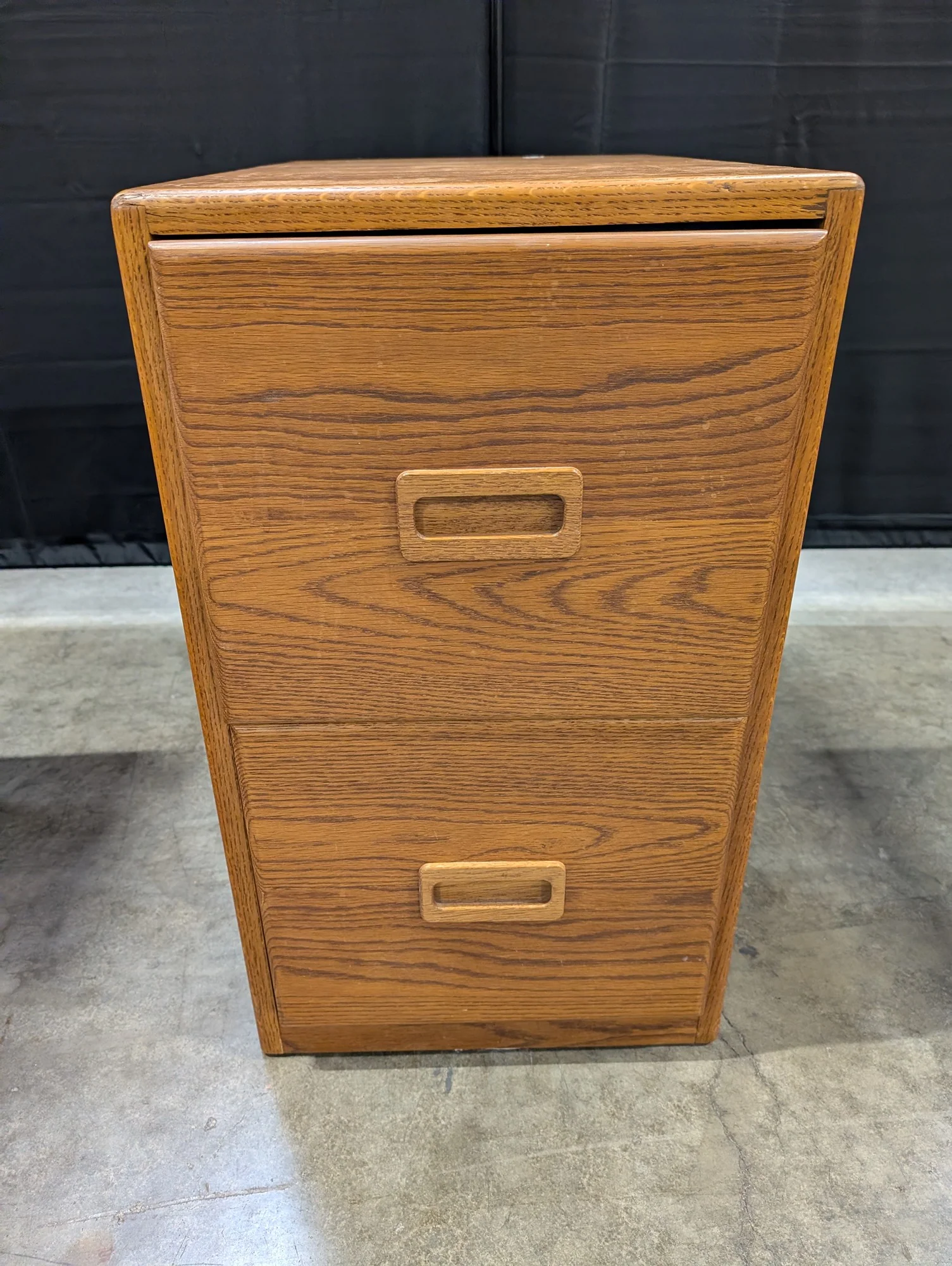 Compact Two-Drawer Wood Storage Cabinet with Organizer