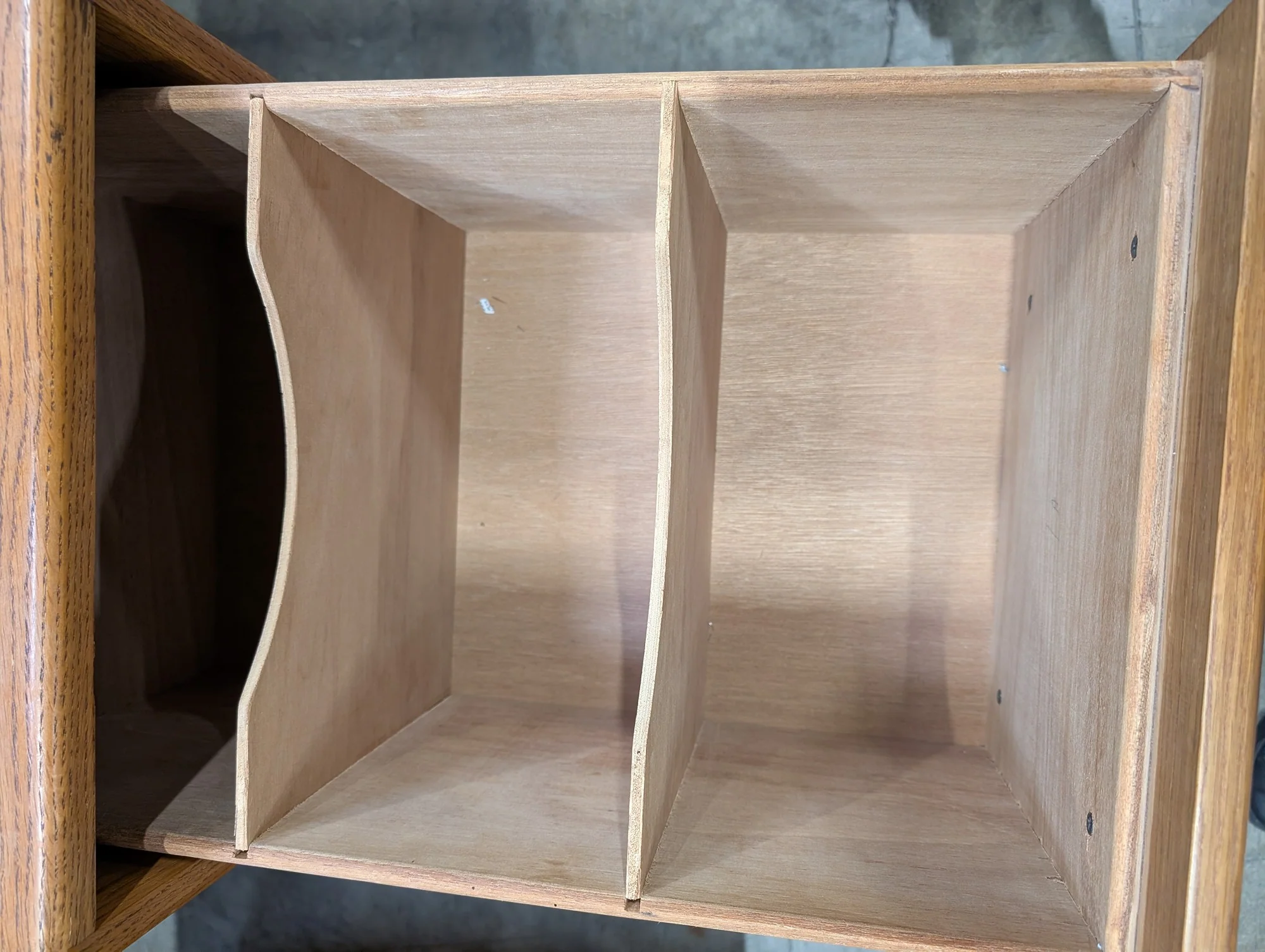 Compact Two-Drawer Wood Storage Cabinet with Organizer - Image 2