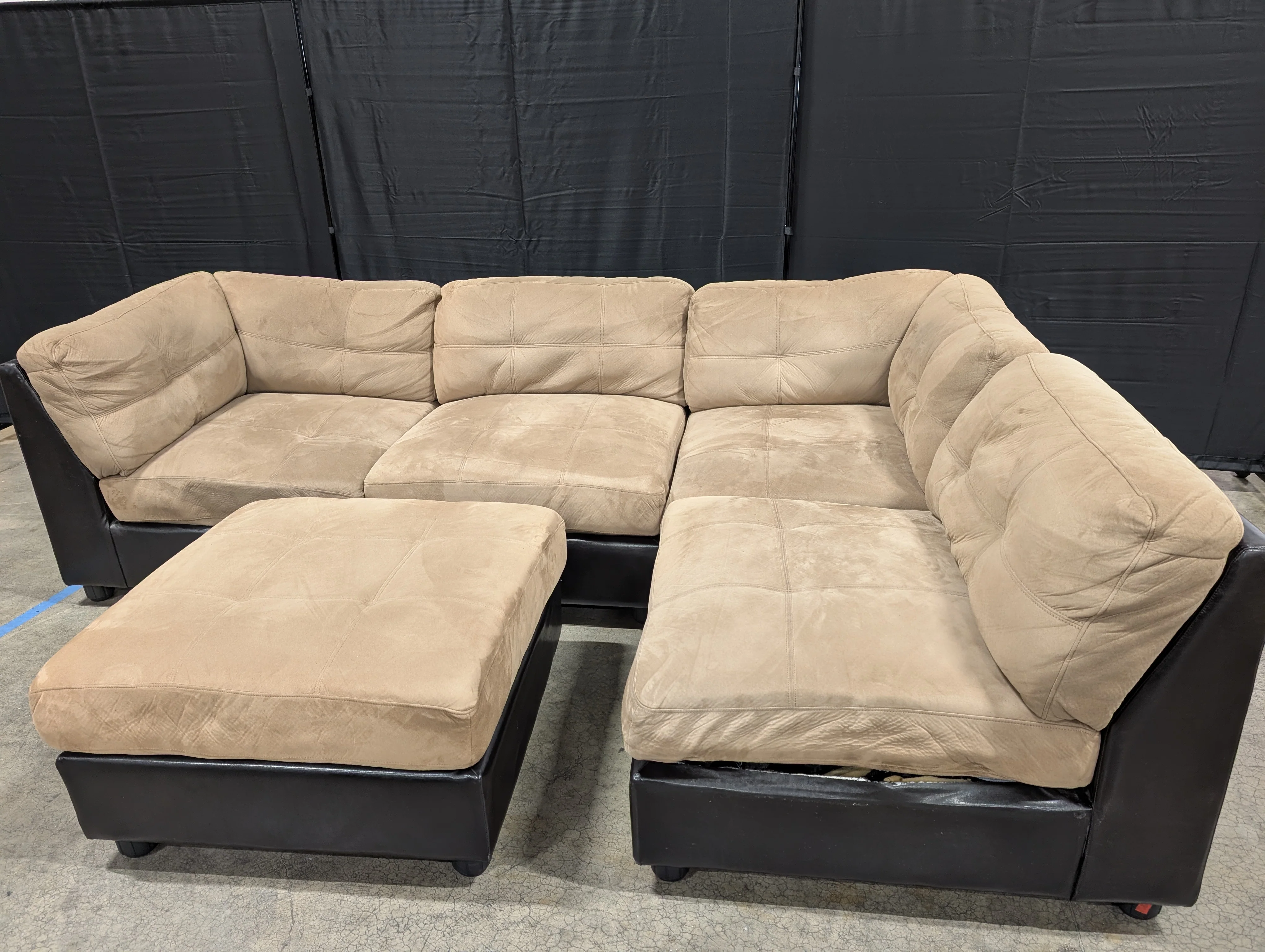Two-Tone Modular Sofa Sectional Pieces - Image 2