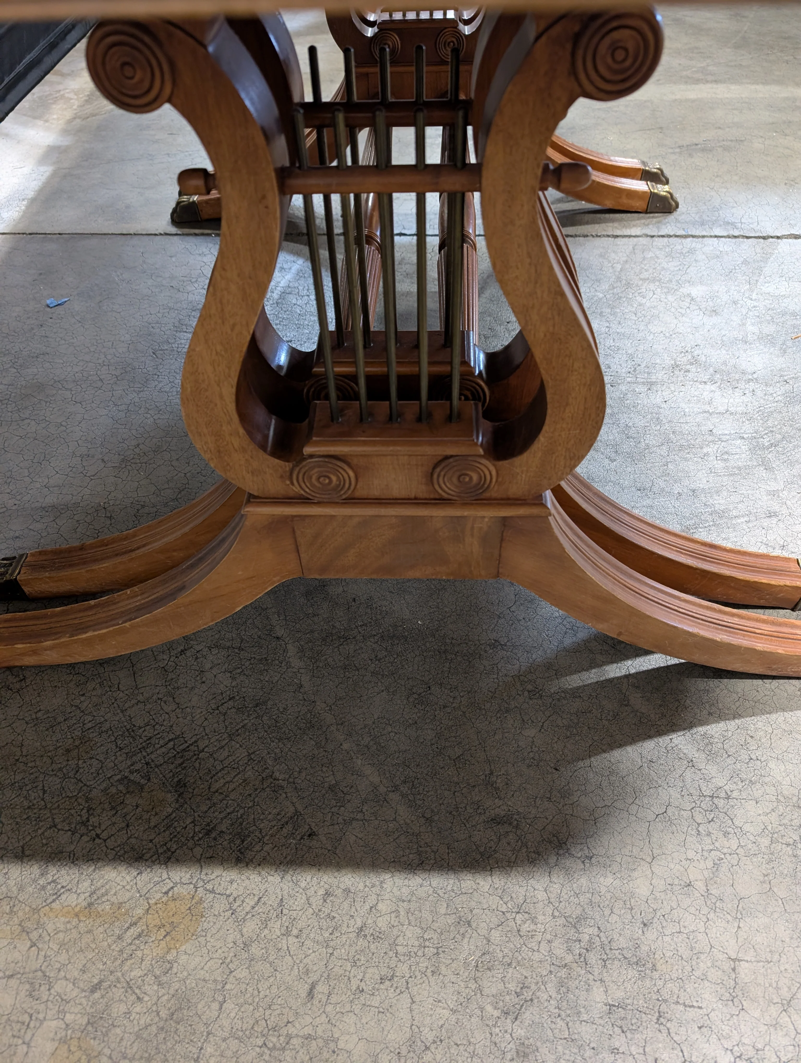 Wooden Dining Table with Claw Feet - Image 2
