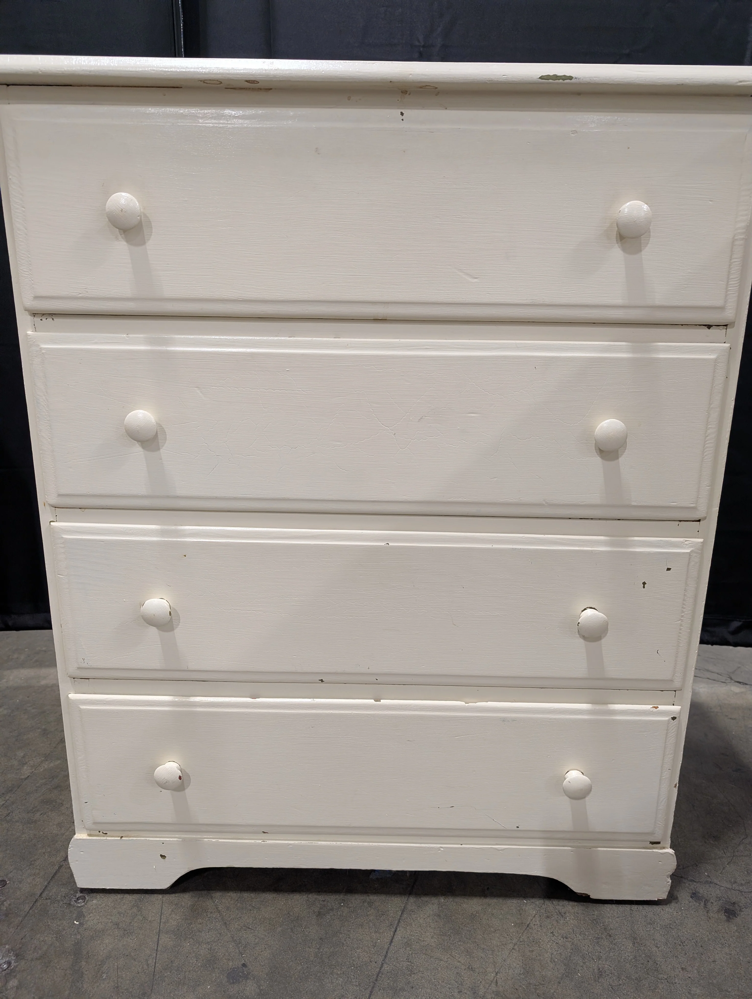 Off-White Four-Drawer Storage Dresser - Image 4